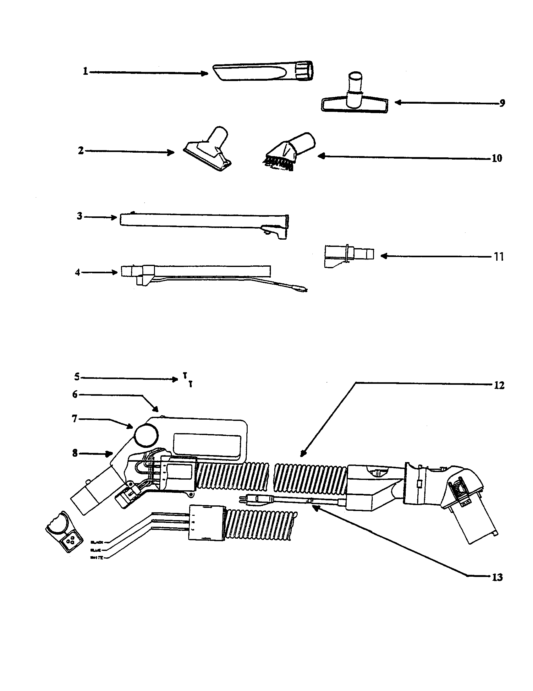 Eureka 6993B-1 accessories diagram