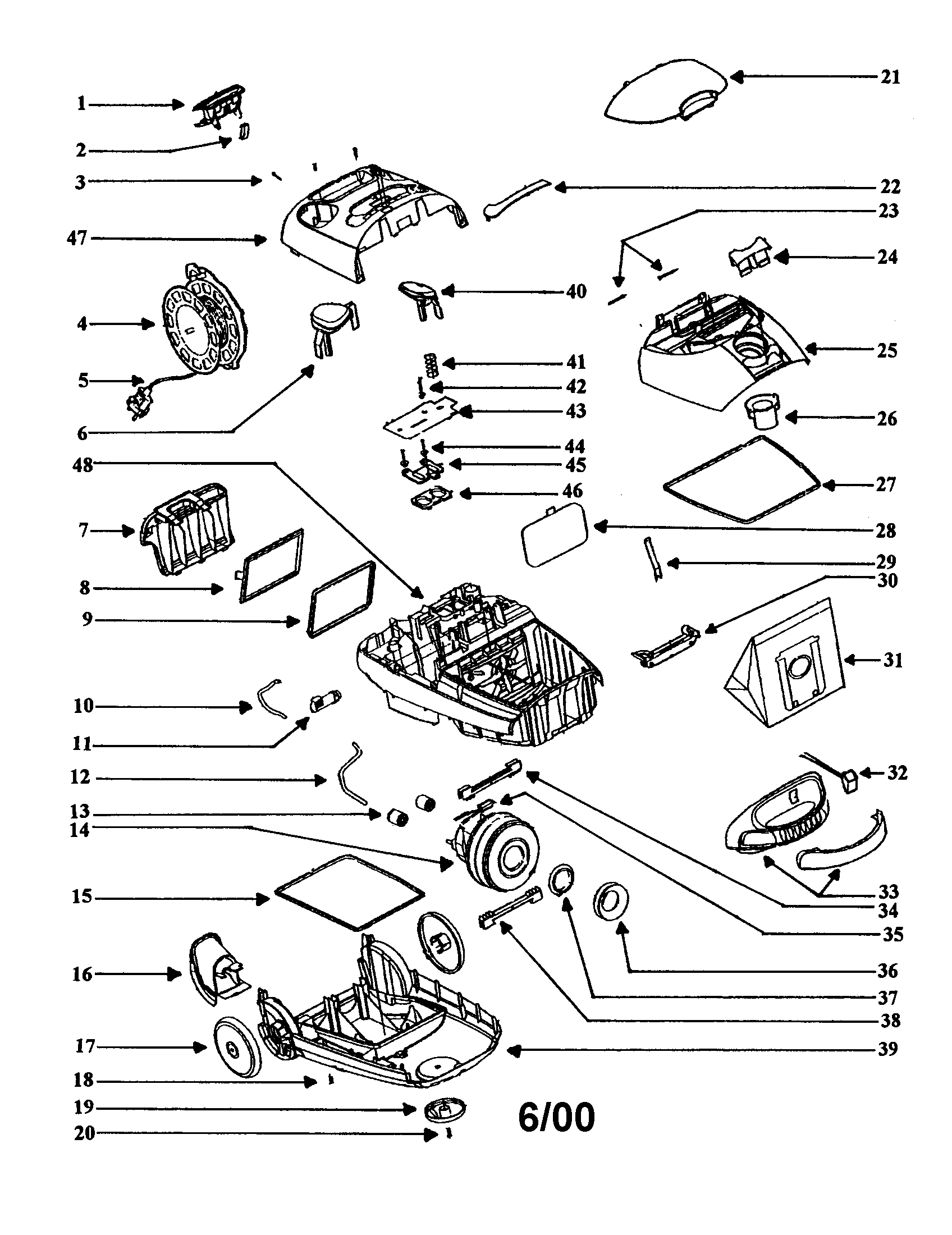 Eureka 6978B-2 canister diagram