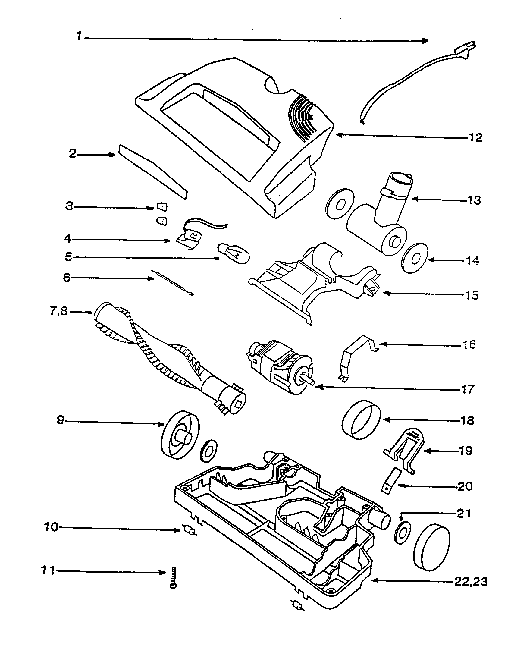 Eureka 6978B-2 hood diagram