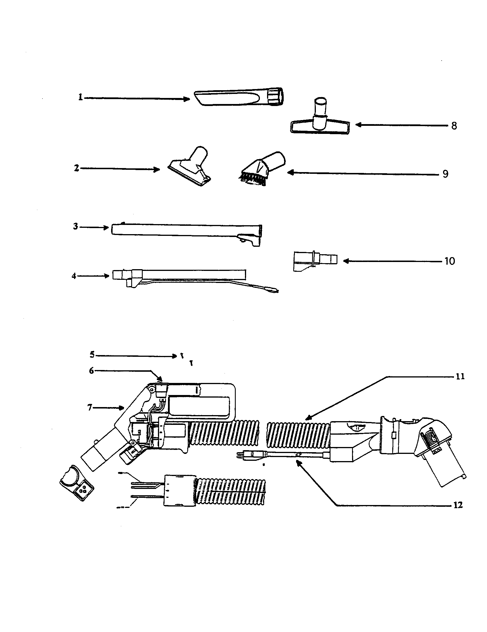 Eureka 6978B-2 accessories diagram