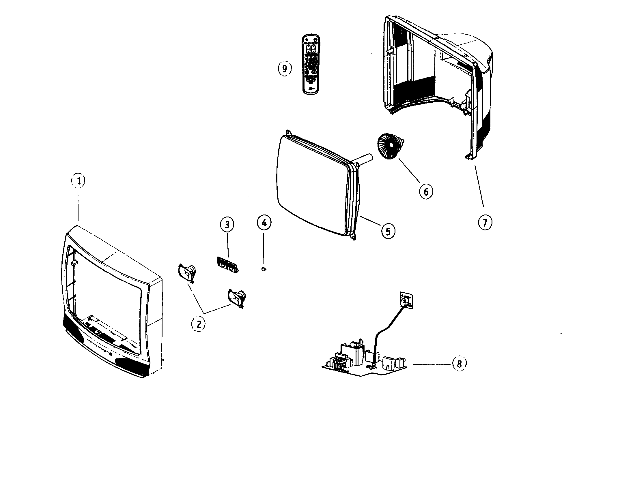 Zenith B25A30ZCF television diagram