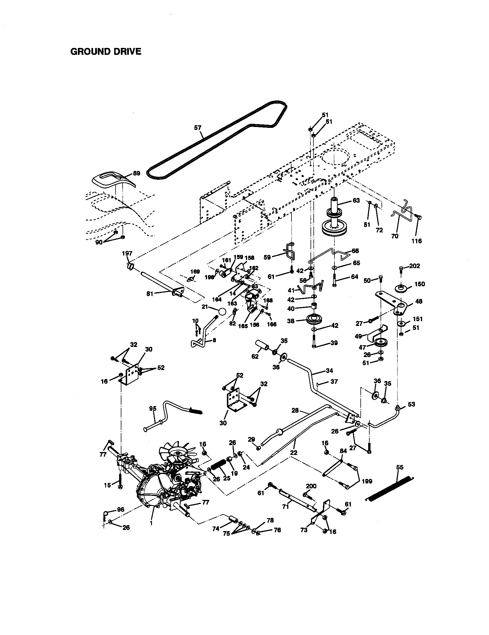 Craftsman 917271142 ground drive diagram