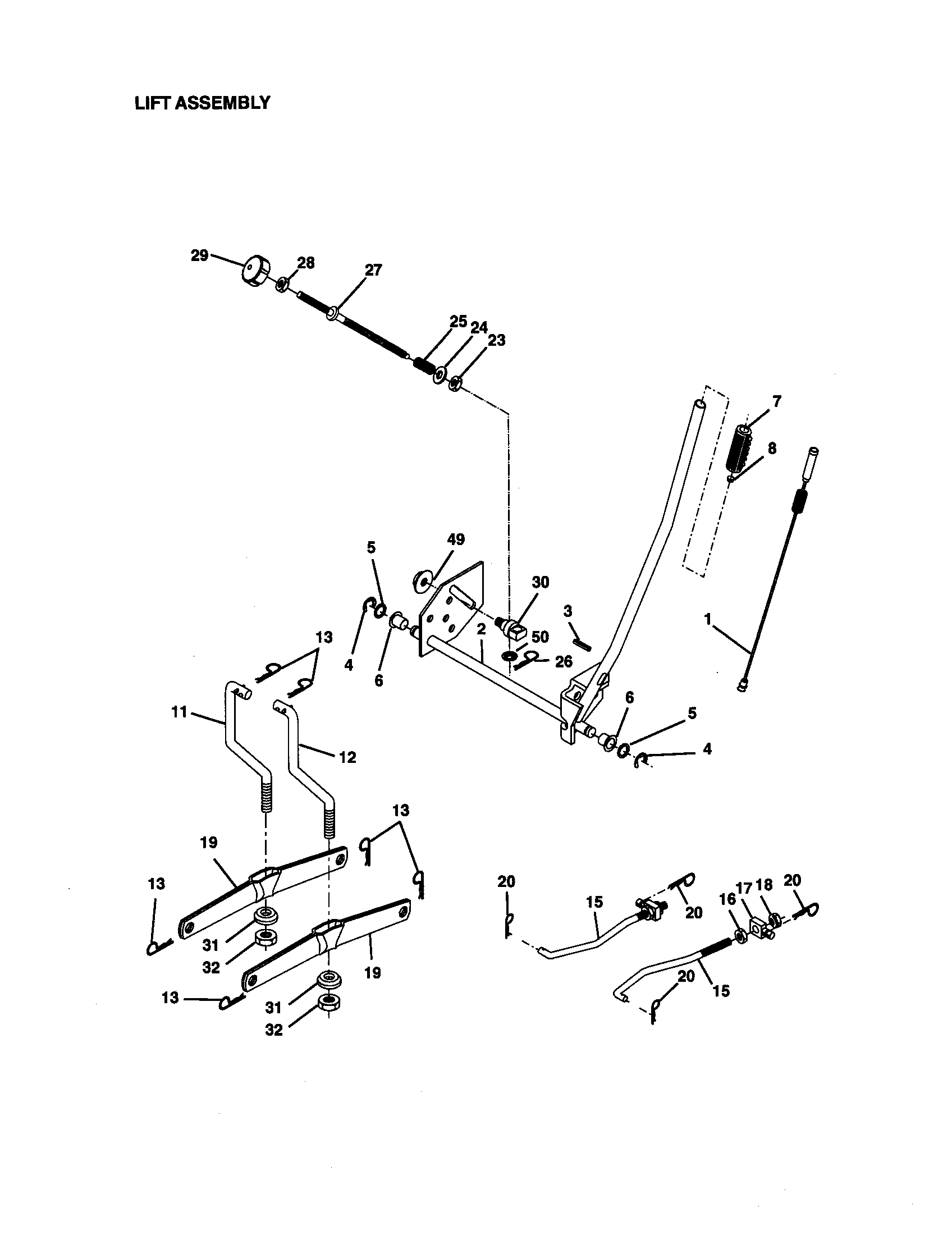 Craftsman 917271142 lift assembly diagram