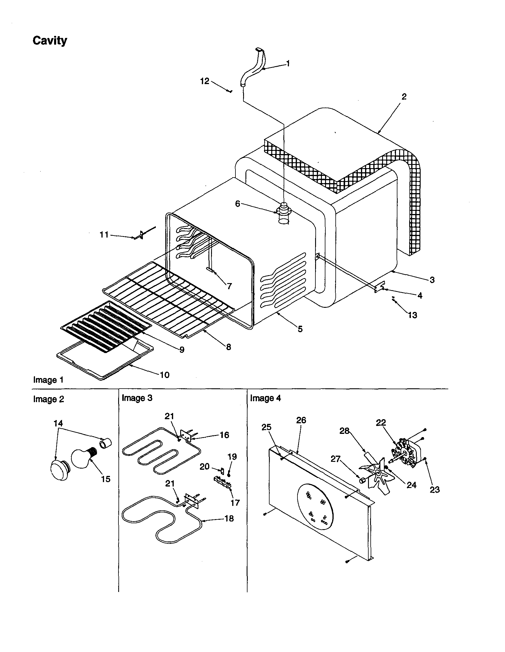 Amana ARTC712ECC-P1143815NCC cavity diagram
