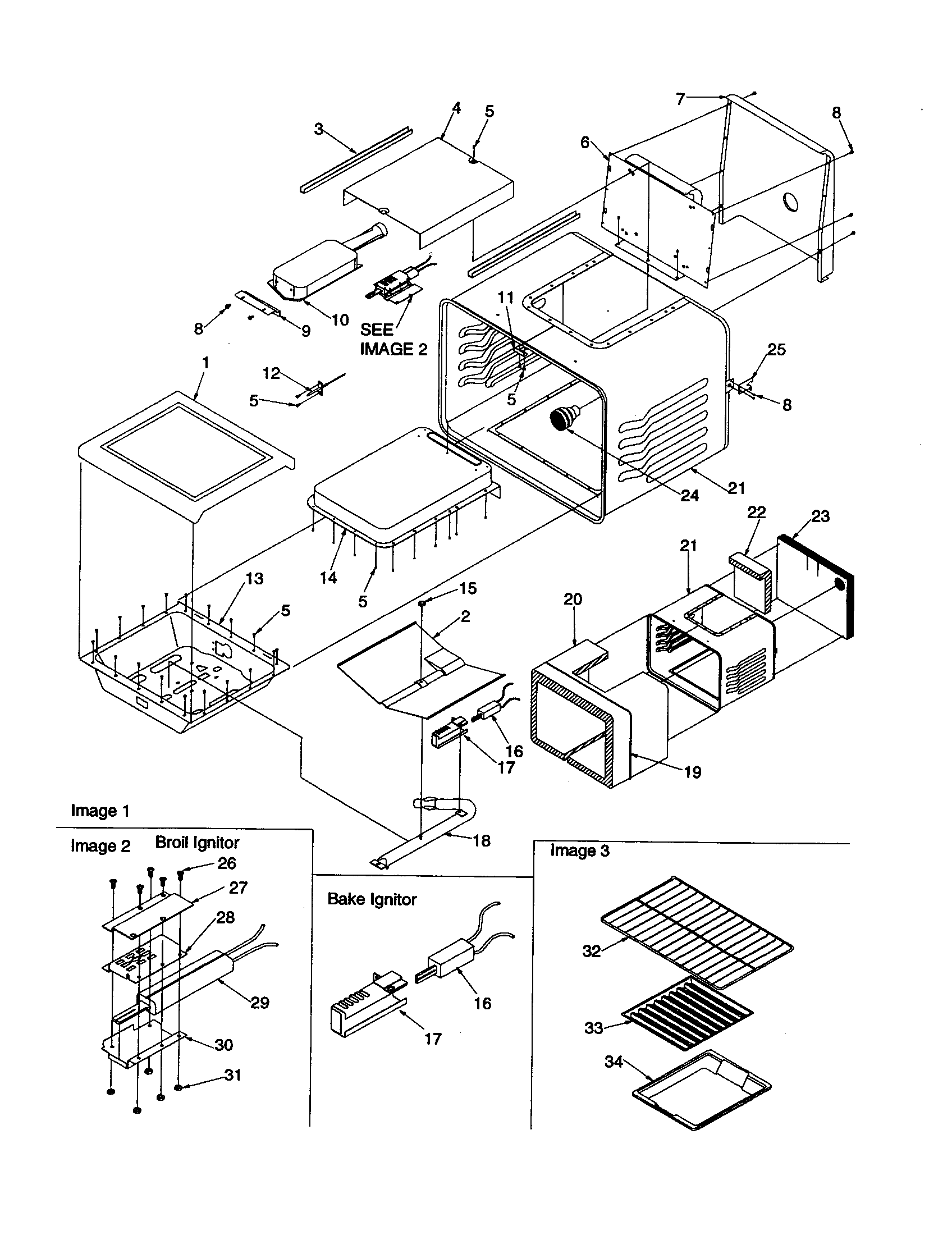 Amana ARG7600LL-P1143387NLL cavity diagram