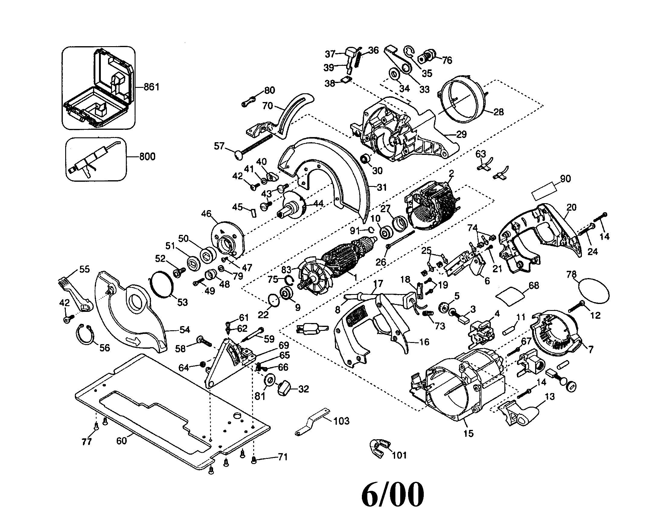 Craftsman 900271110 1/4" circular saw diagram