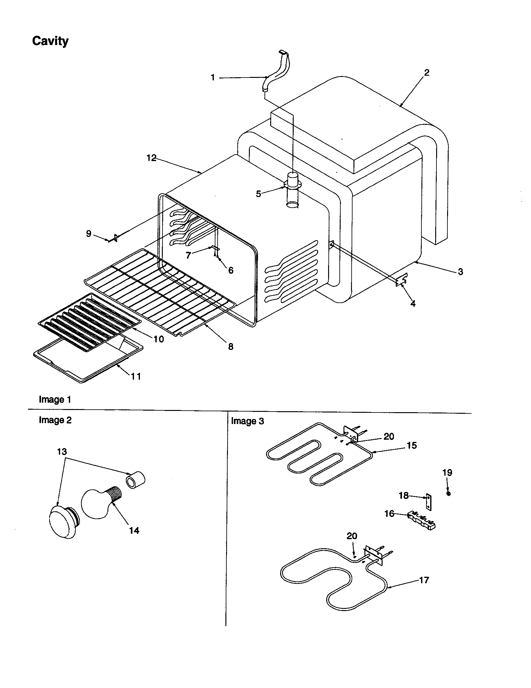 Amana ART6121WW-P1143812NWW cavity diagram