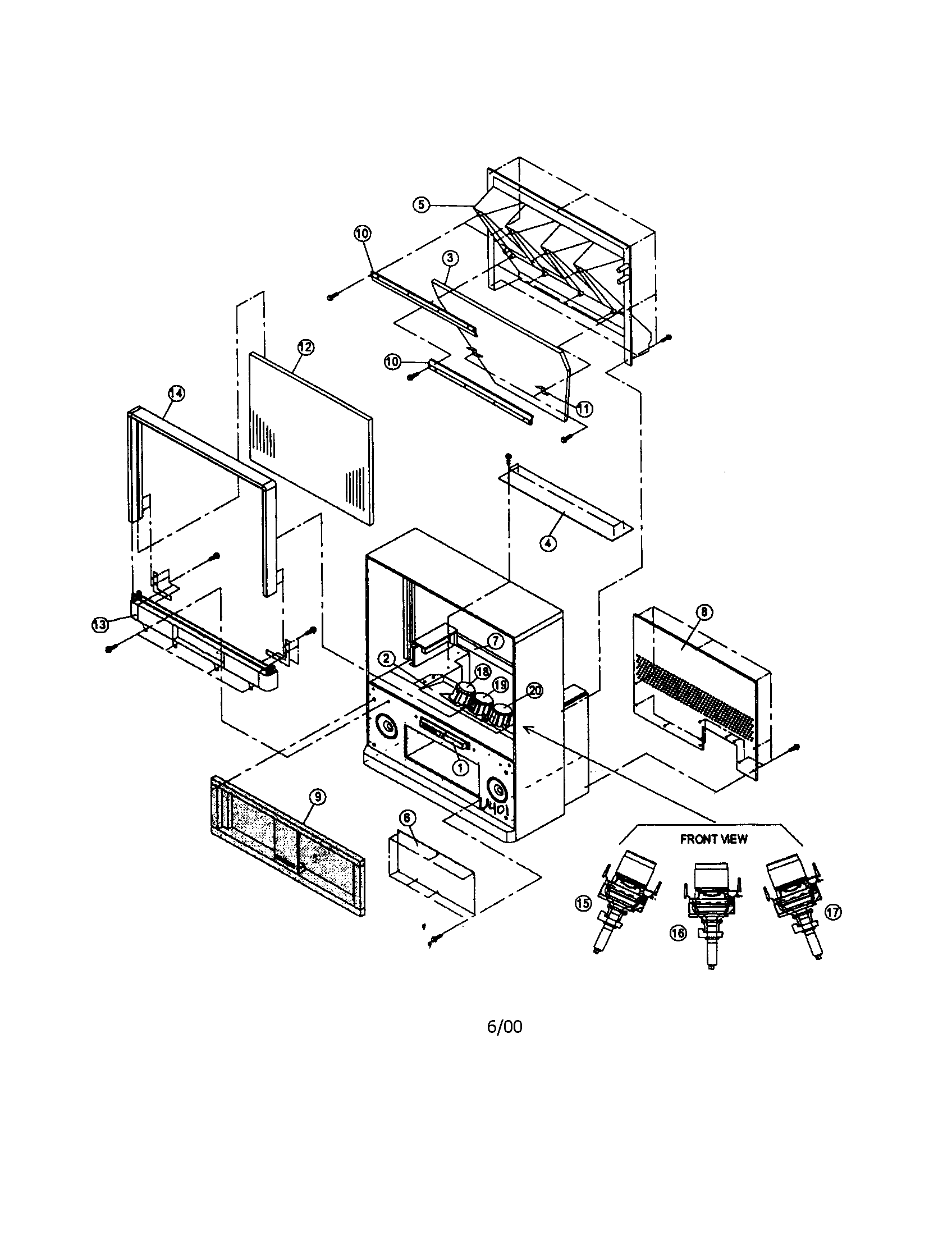 Hitachi 50EX39B projection tv diagram