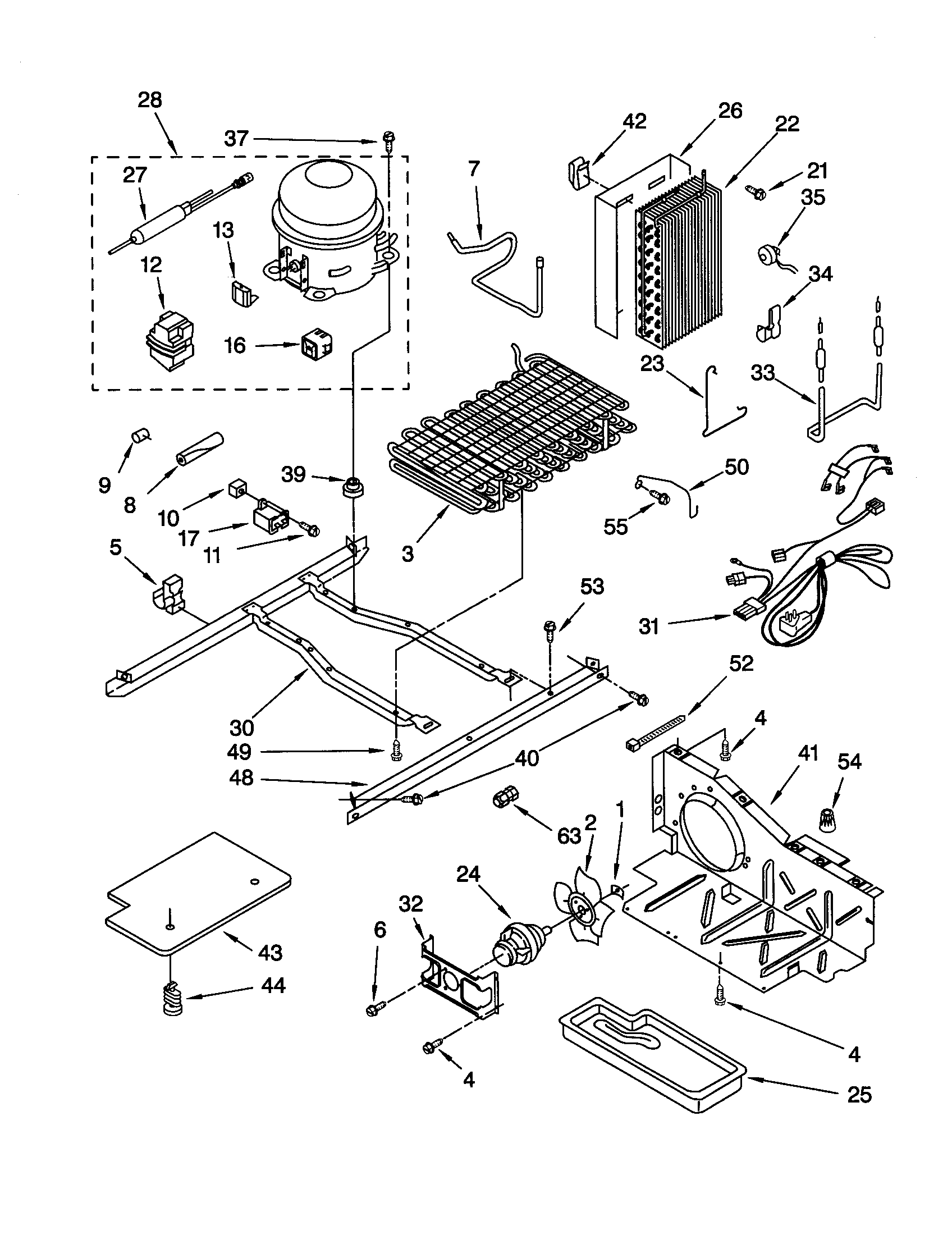Whirlpool ED25QFXHN01 unit diagram