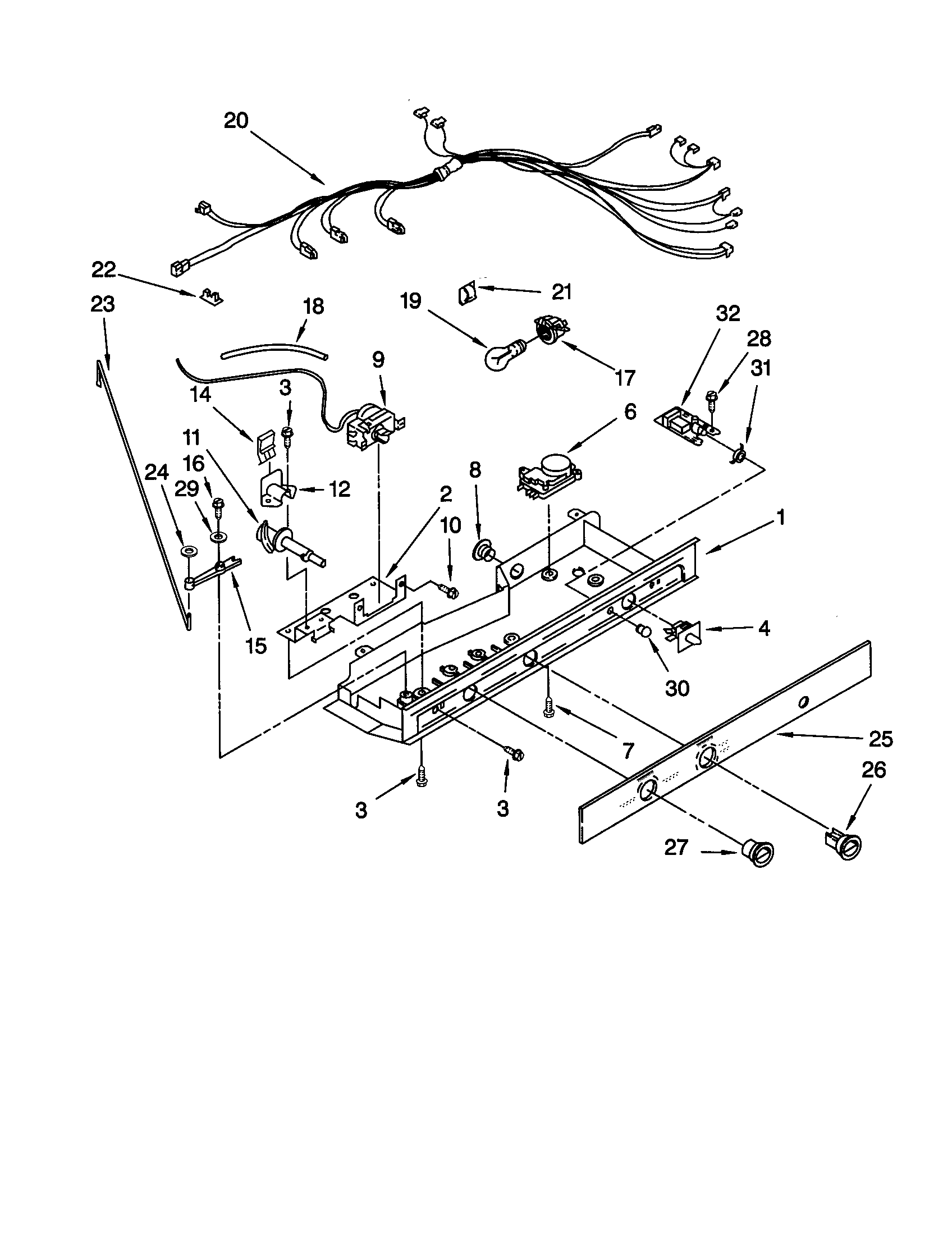 Whirlpool ED25QFXHN01 control diagram