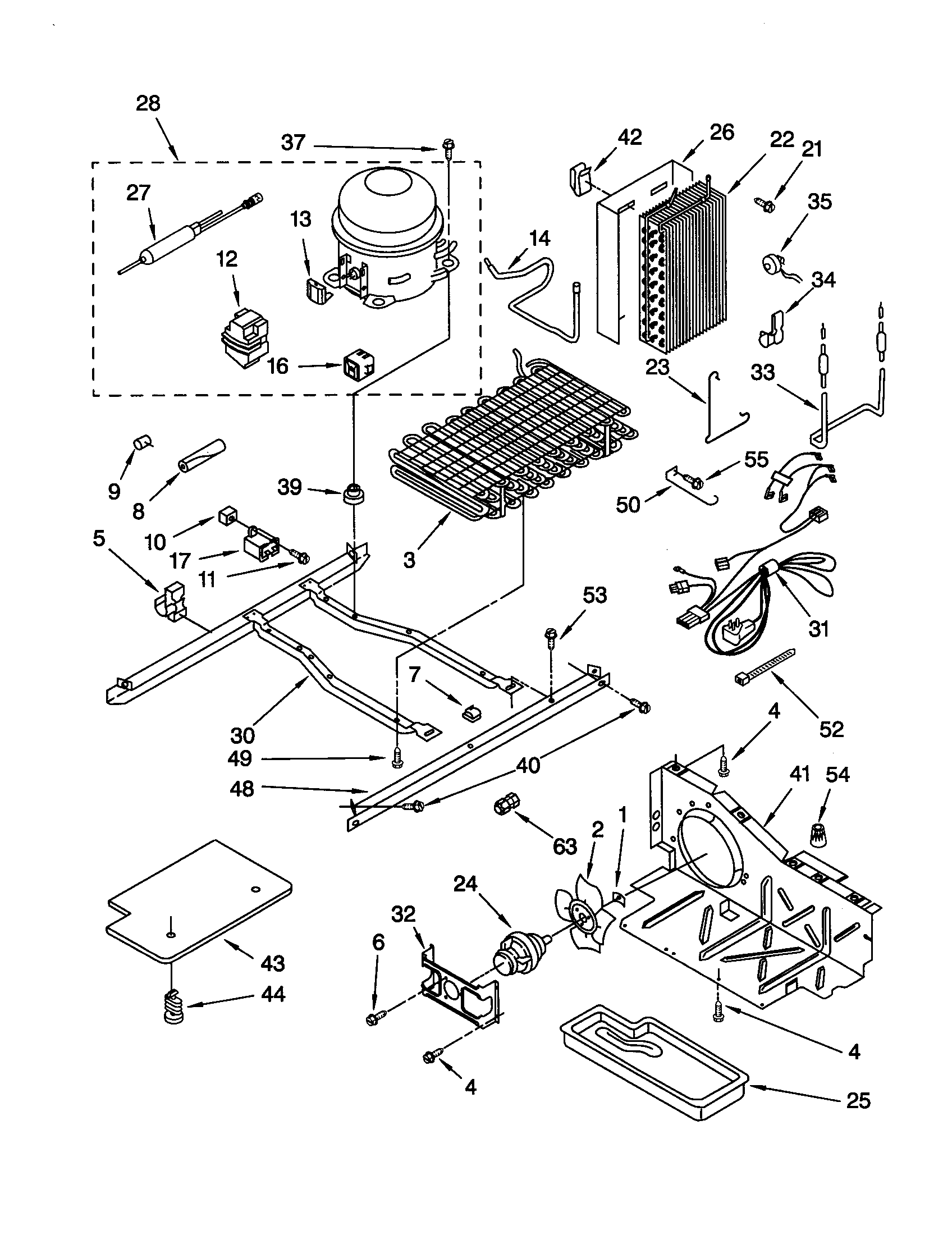 Whirlpool ED25CQXHB01 unit diagram