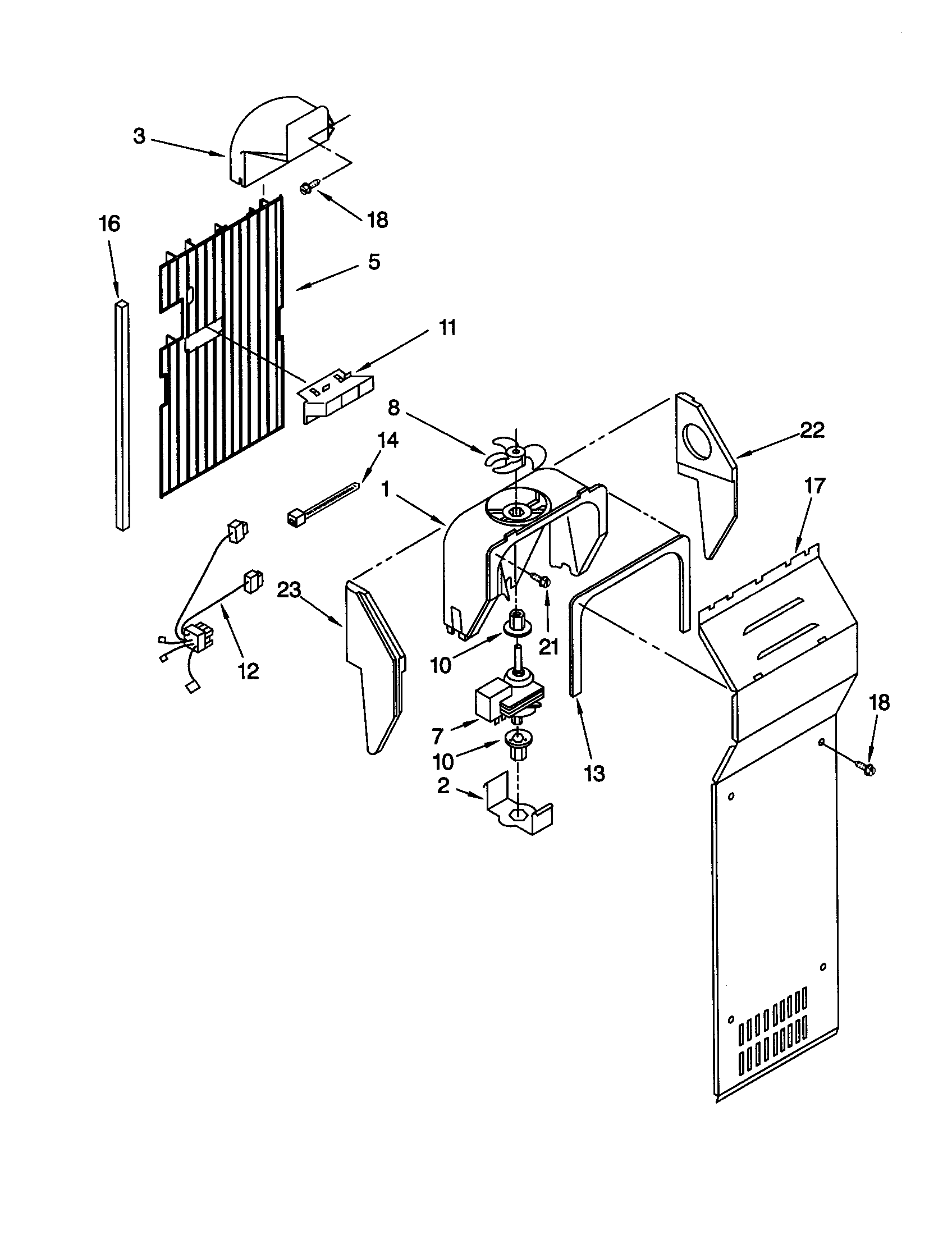Whirlpool ED25CQXHB01 air flow diagram