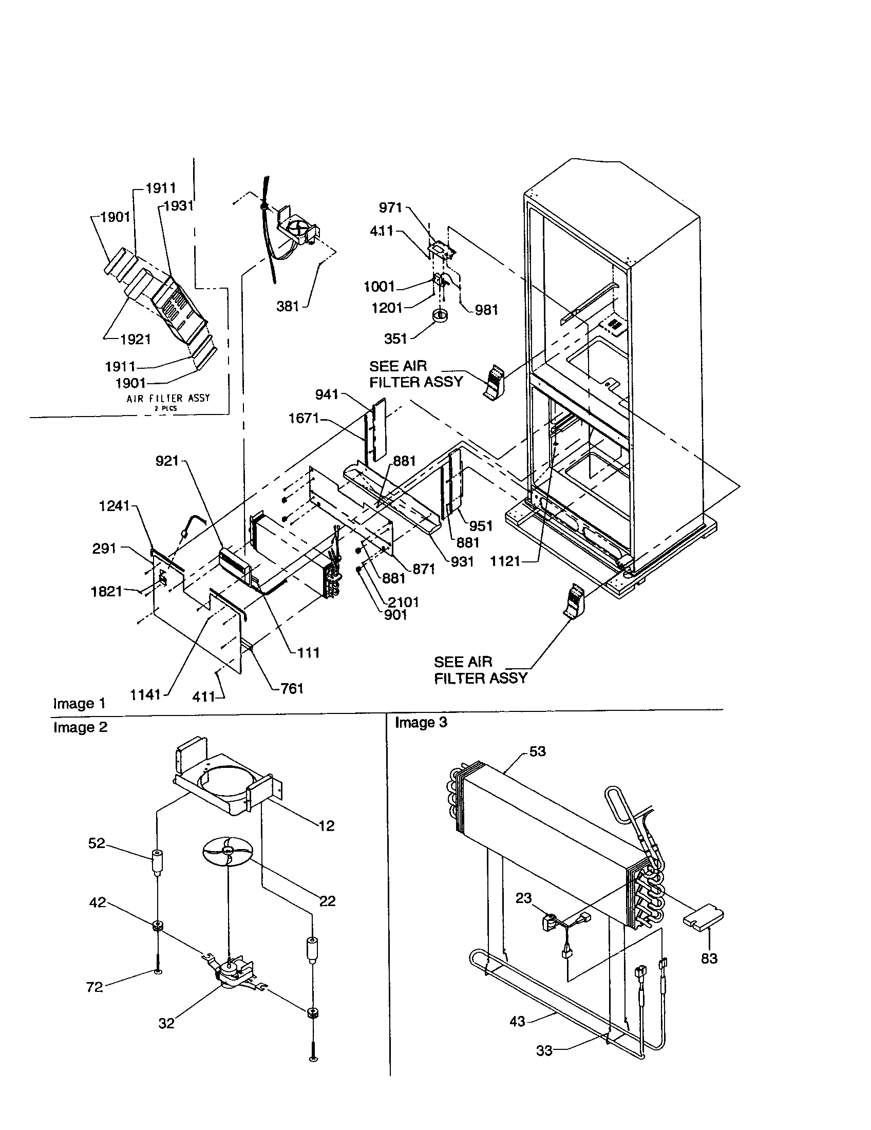 Kenmore 59670003002 evaporator area diagram