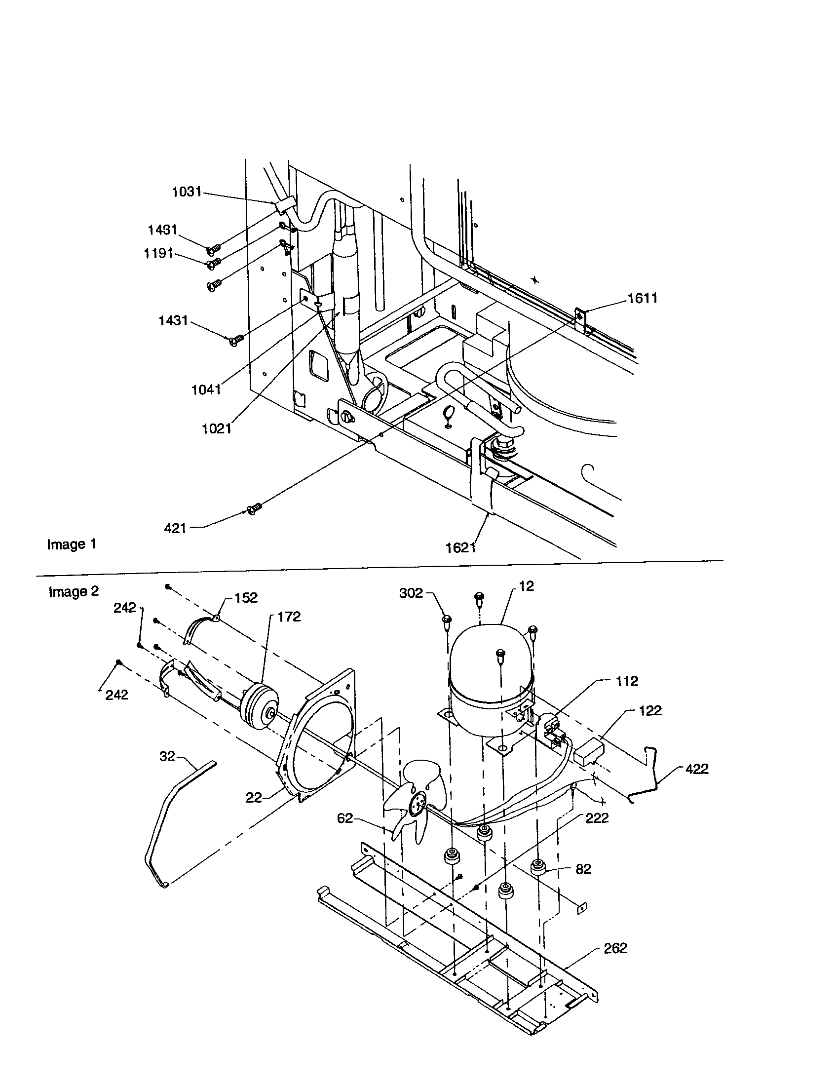 Kenmore 59670003002 machine compartment diagram