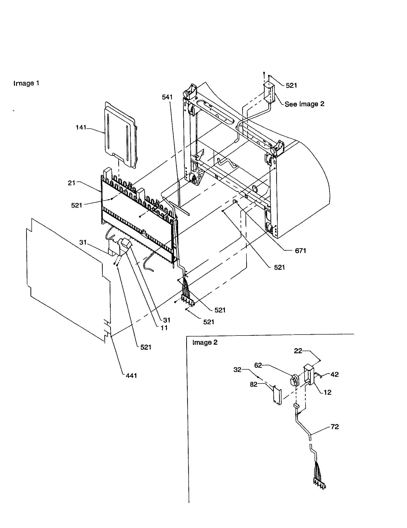 Kenmore 59670003002 condenser assembly diagram