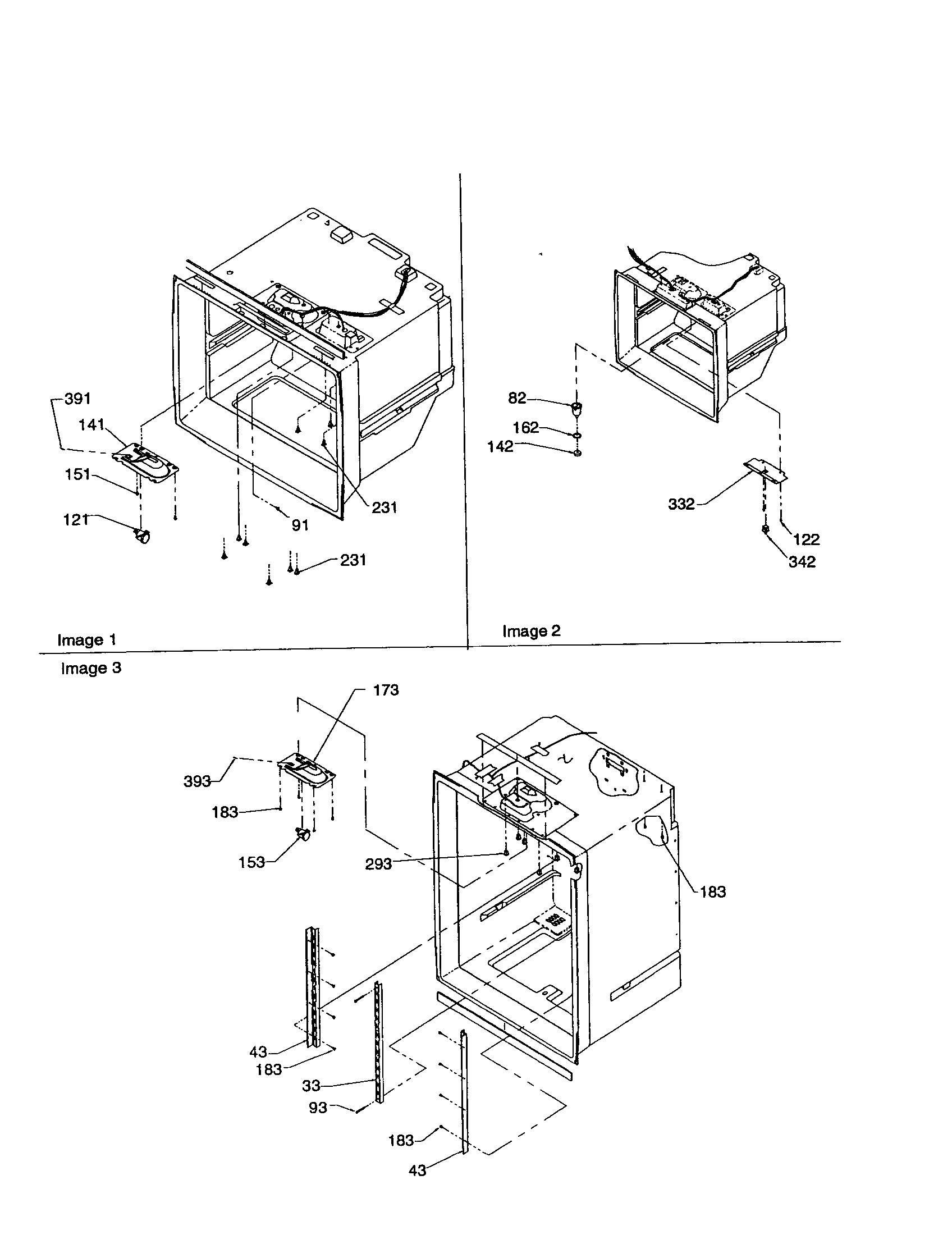 Kenmore 59670003002 shelf ladders and light assembly diagram