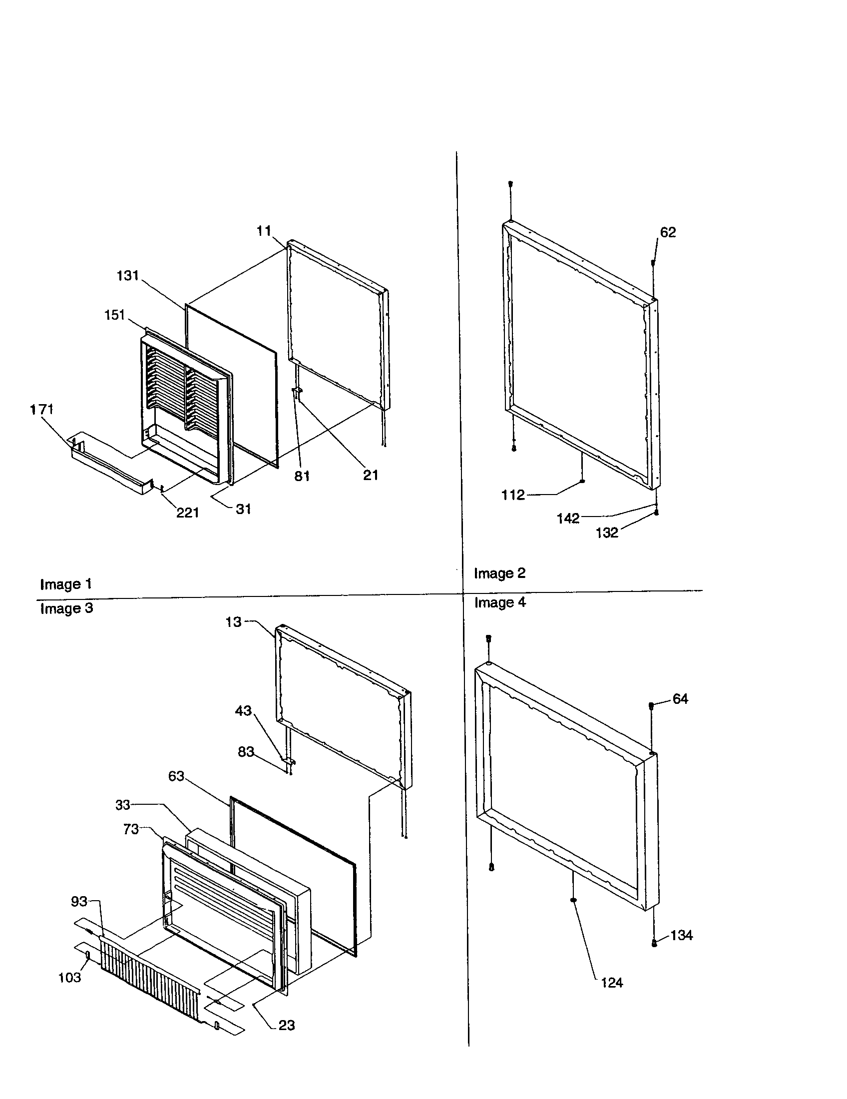 Kenmore 59670003002 door assembly diagram