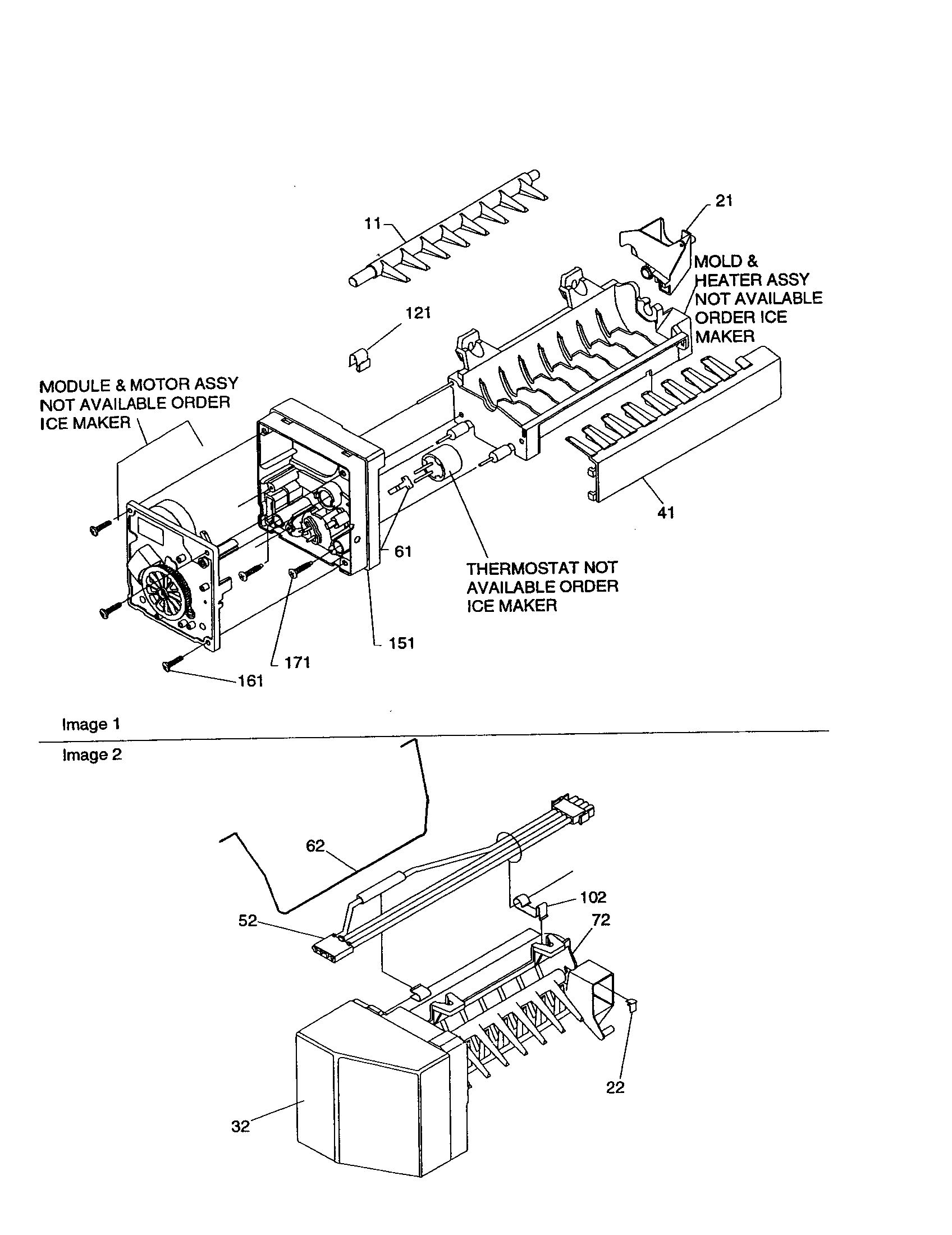 Kenmore 59670003002 ice maker assembly diagram