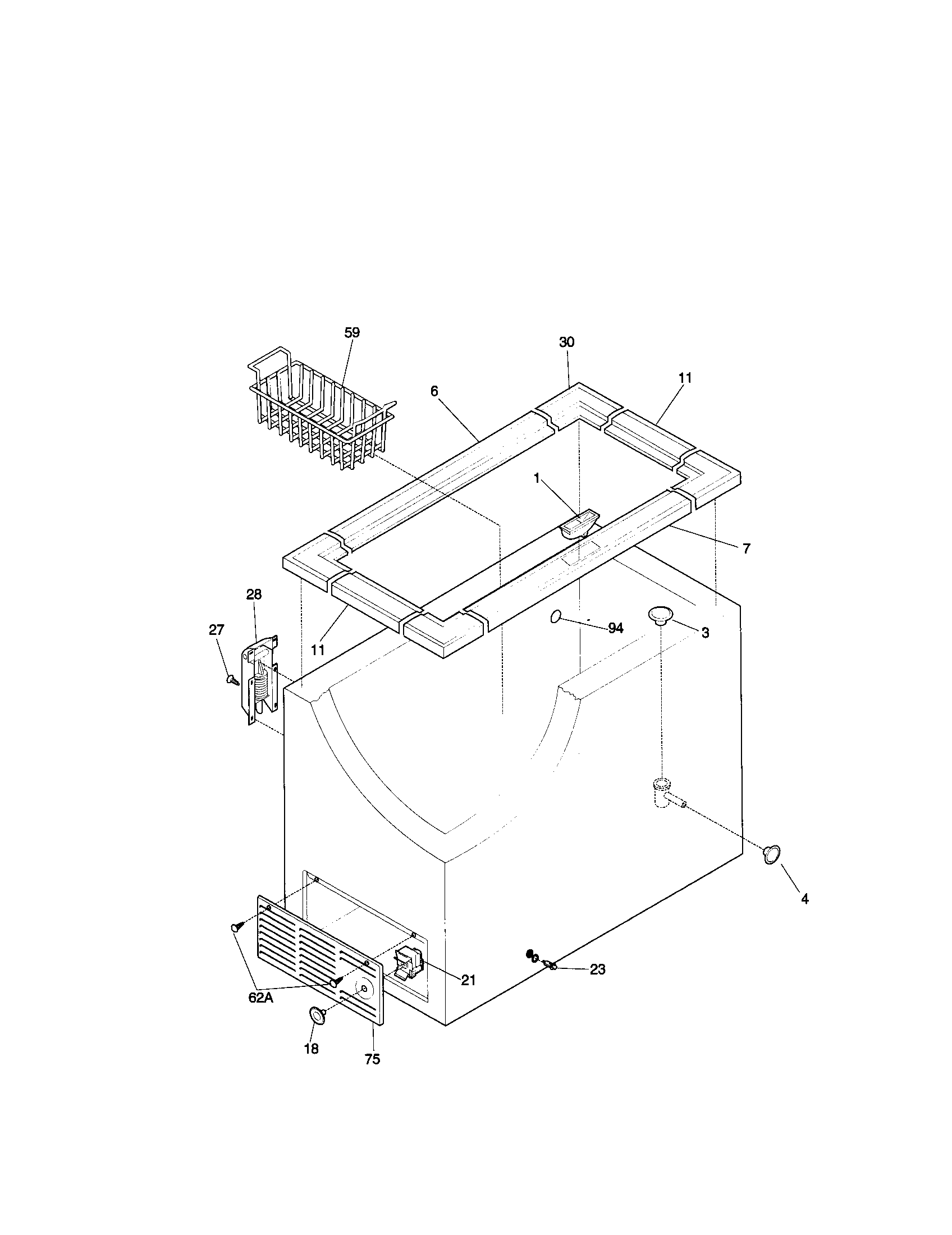Kenmore 2539185112 cabinet diagram