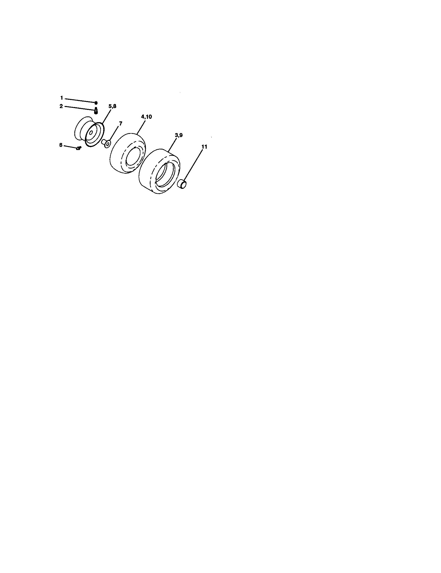 Craftsman 917272220 wheels and tires diagram