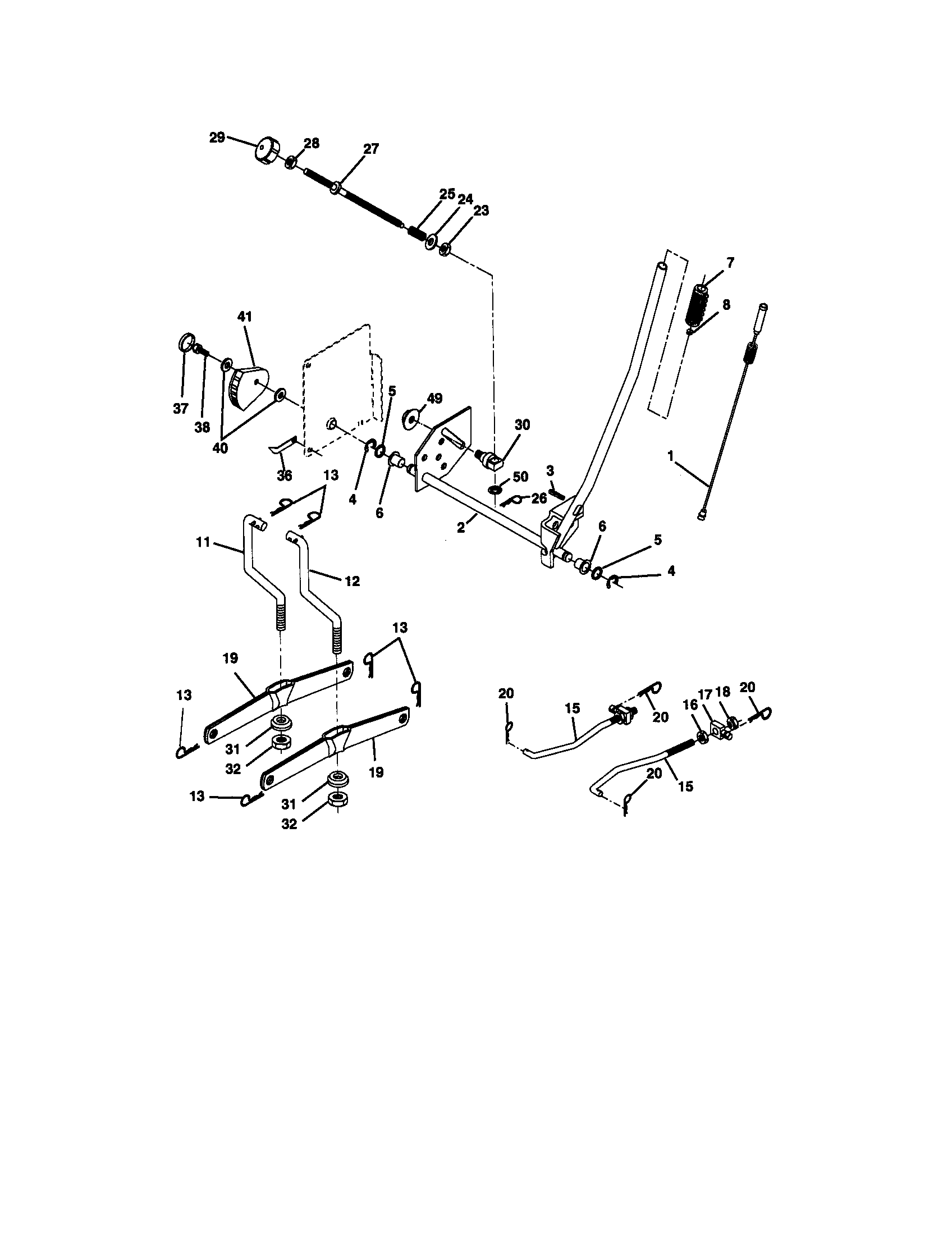 Craftsman 917272220 lift assembly diagram
