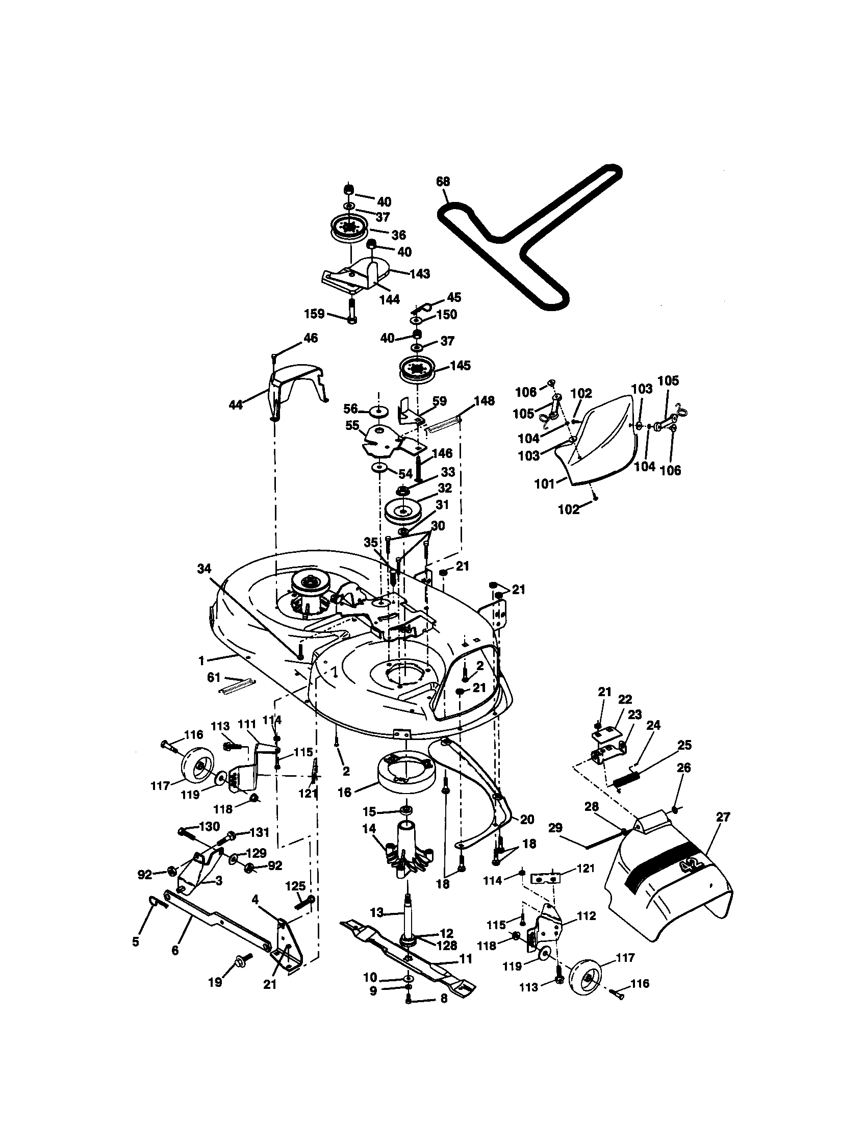 Craftsman 917272220 mower deck diagram