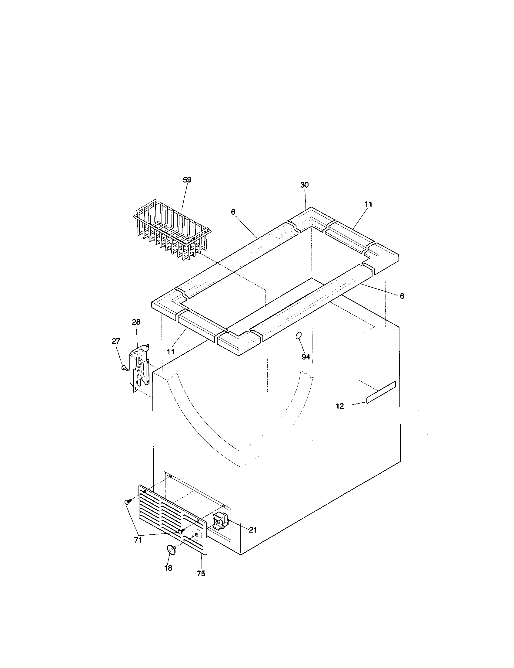 Kenmore 25310301000 cabinet diagram