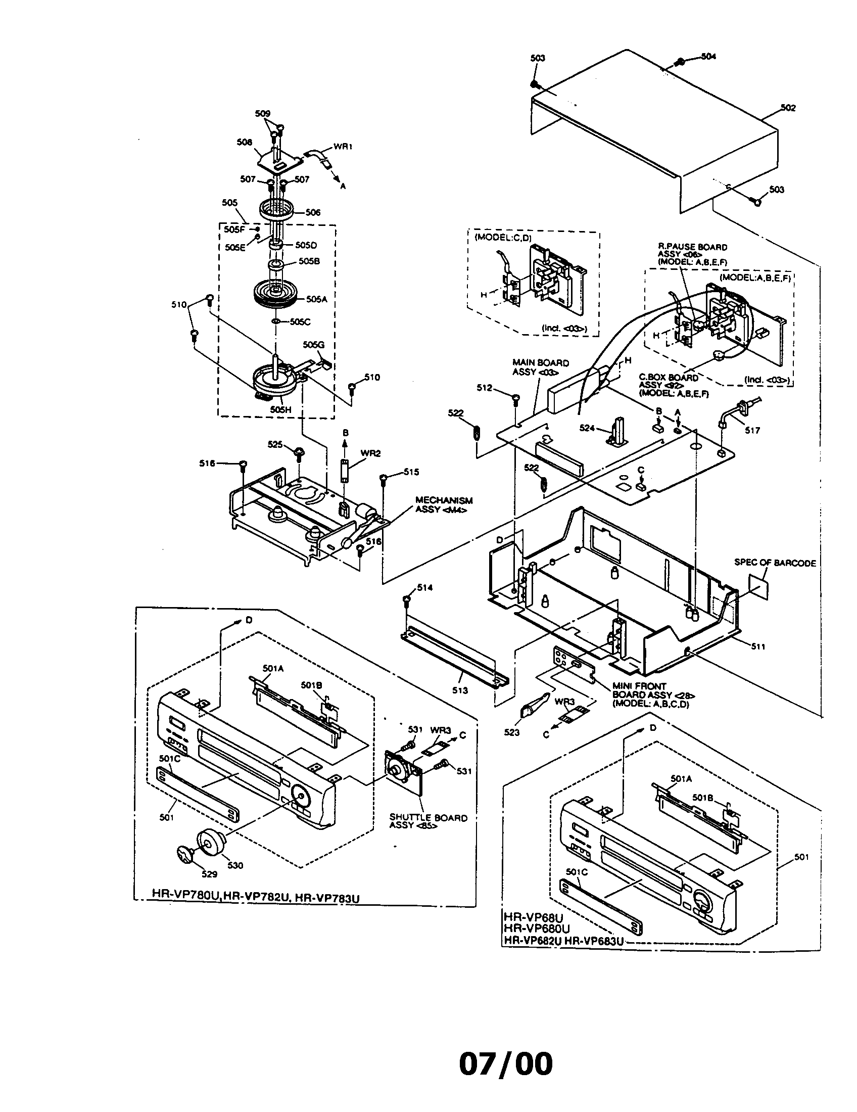 JVC HR-VP68U vcr diagram