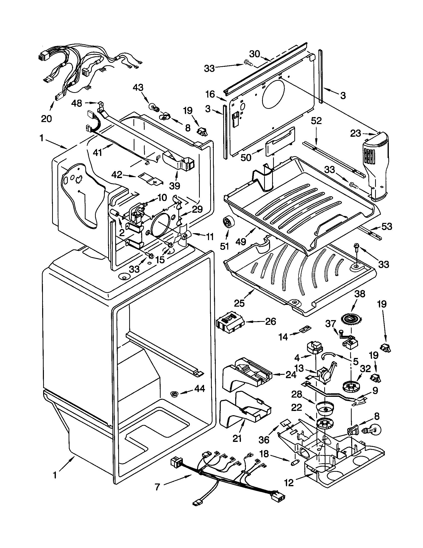 KitchenAid KTRS21MJBT00 liner diagram