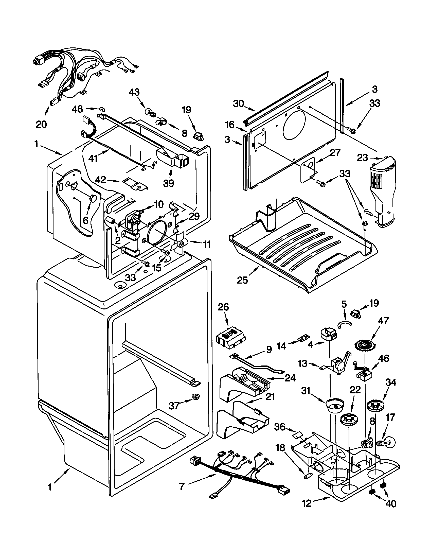 Kenmore 10670289990 liner diagram