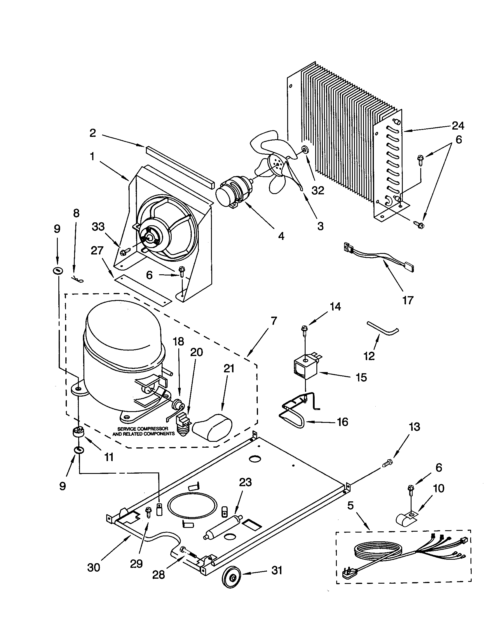KitchenAid KUIS155HBS1 unit diagram