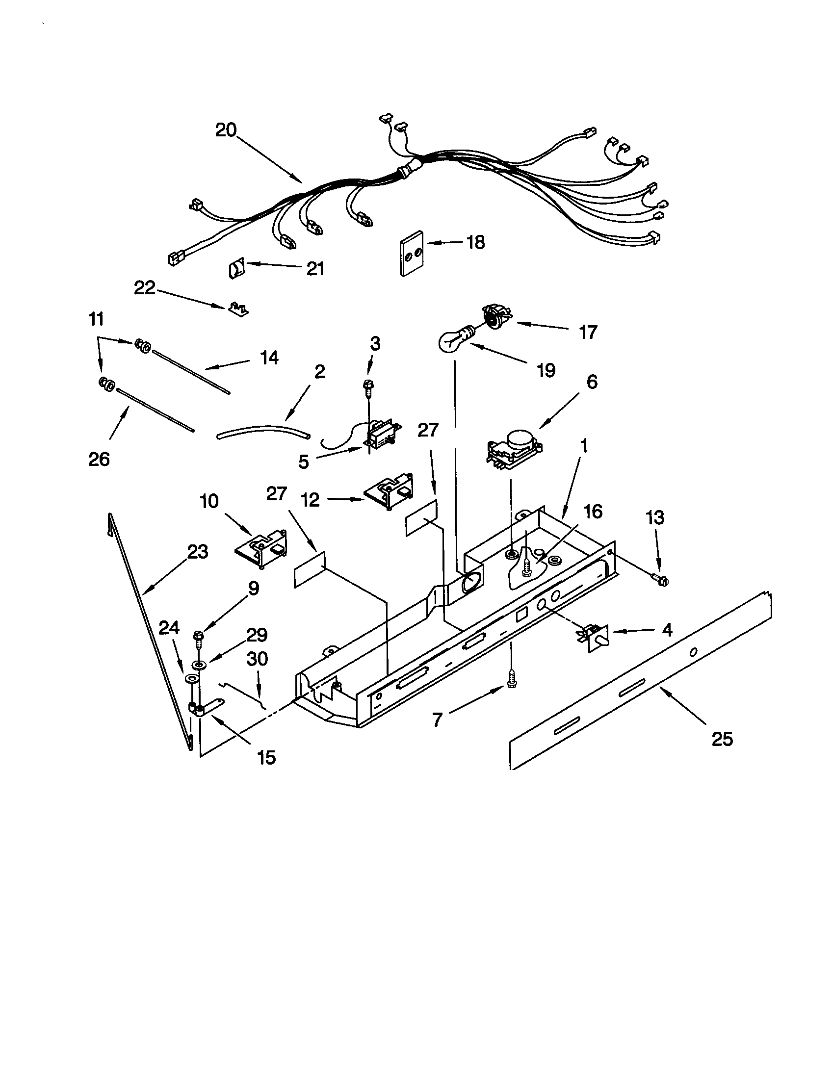 KitchenAid KSRW25FHWH01 control diagram