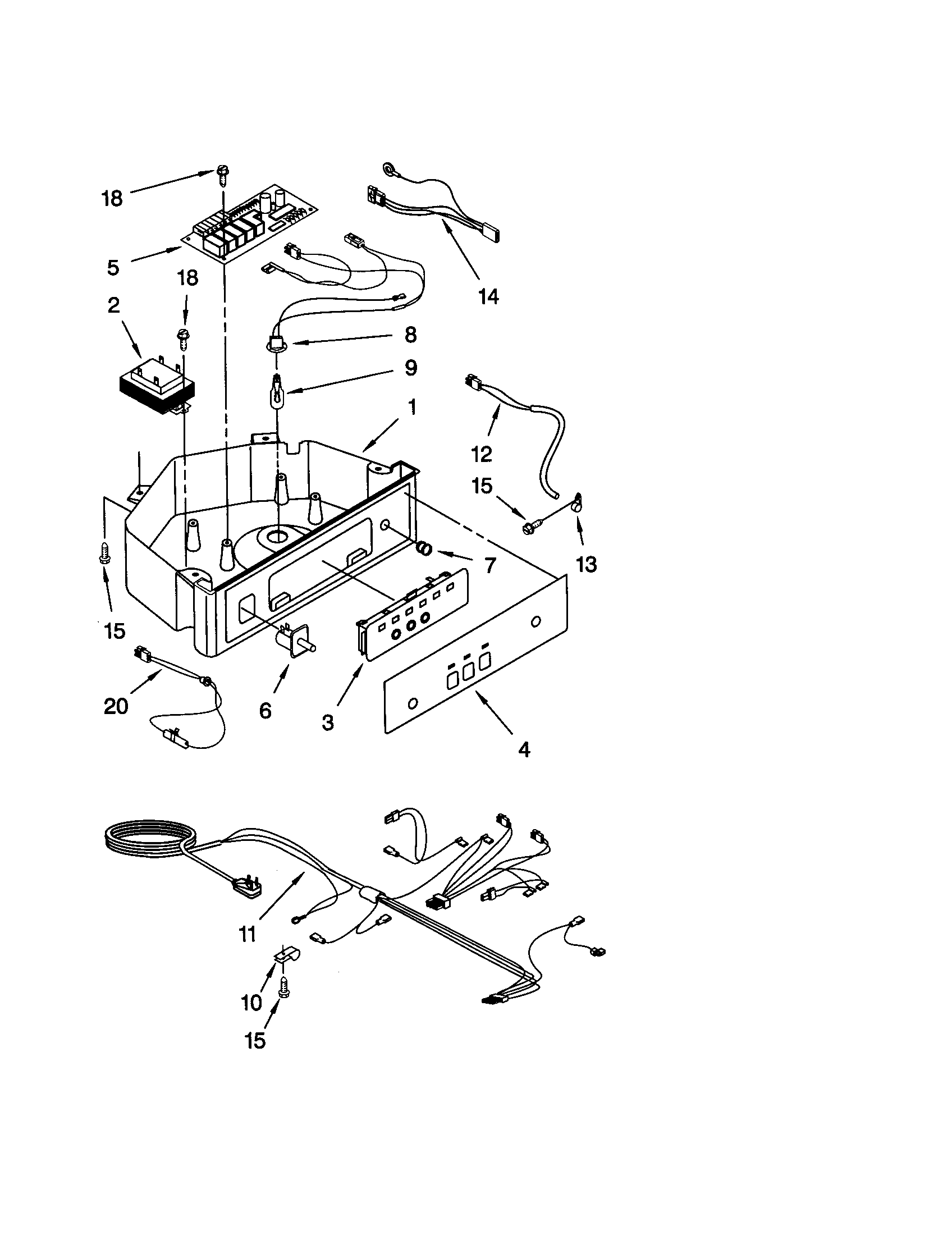 KitchenAid KUIS155HLS0 control panel diagram