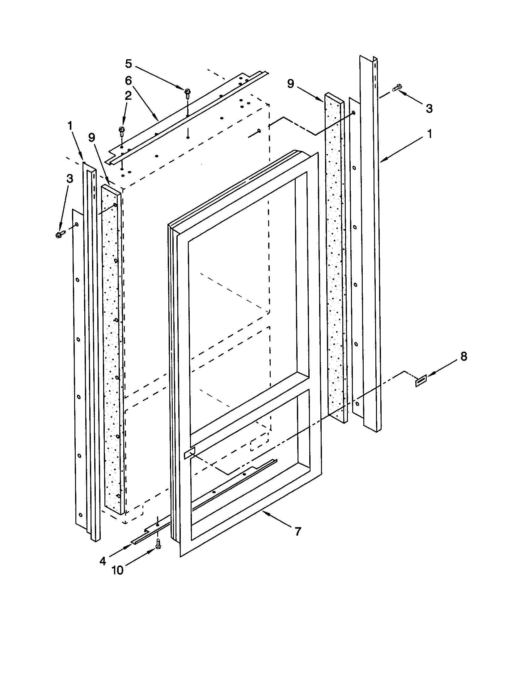 KitchenAid KBRC36MHS01 cabinet and breaker trim diagram