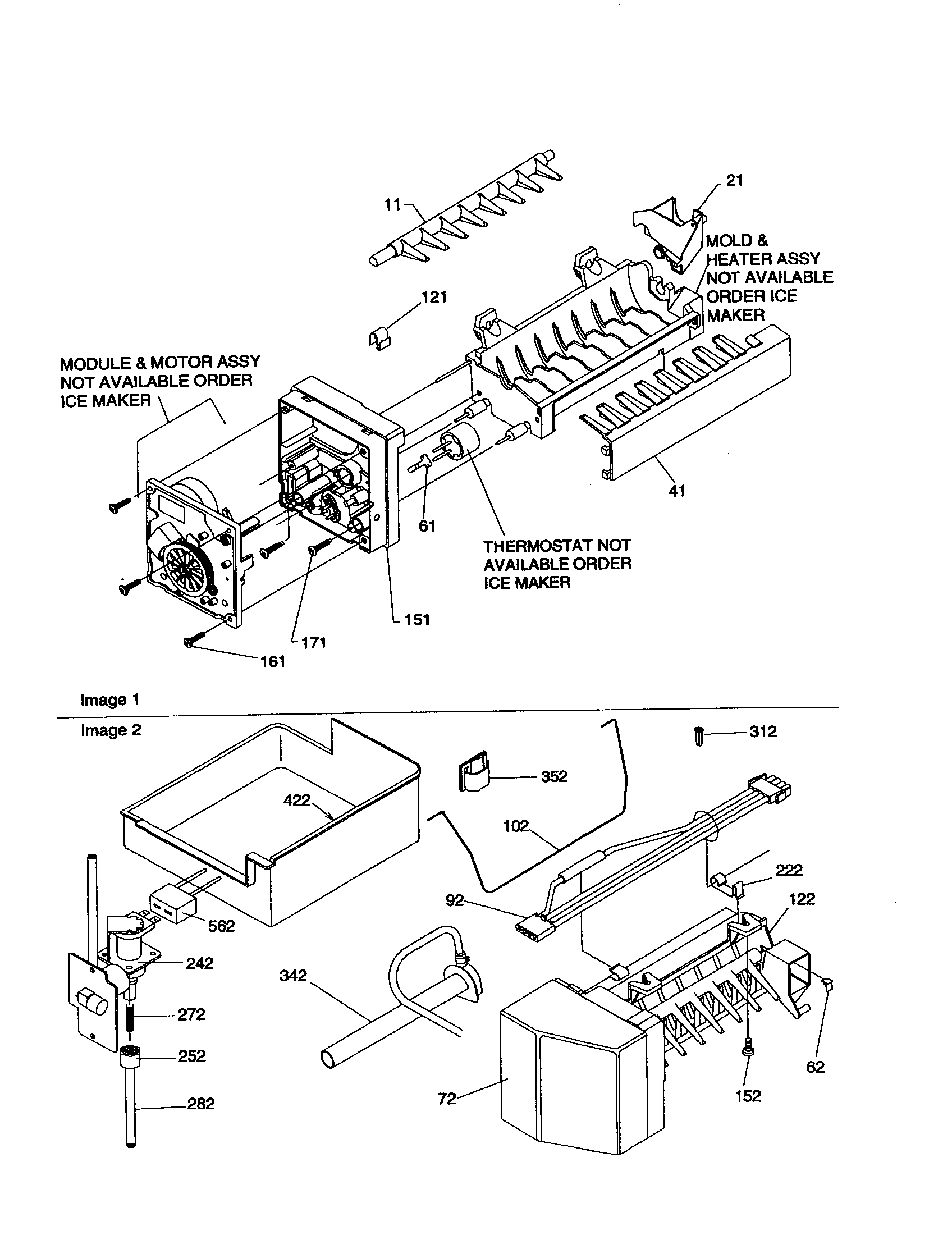 Kenmore 59679274991 ice maker assembly diagram