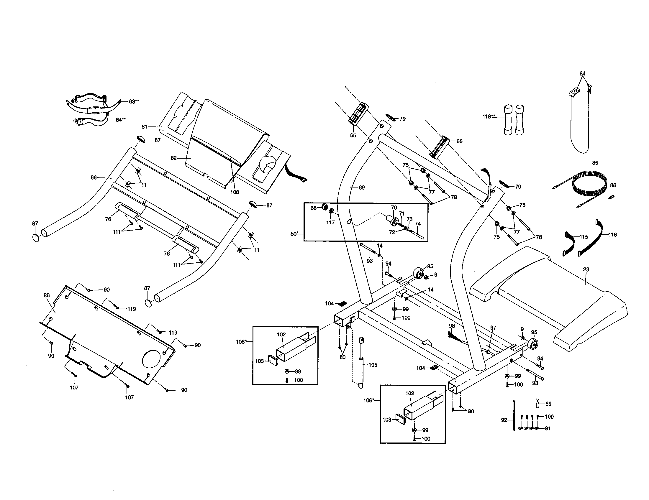 NordicTrack 831298832 console diagram