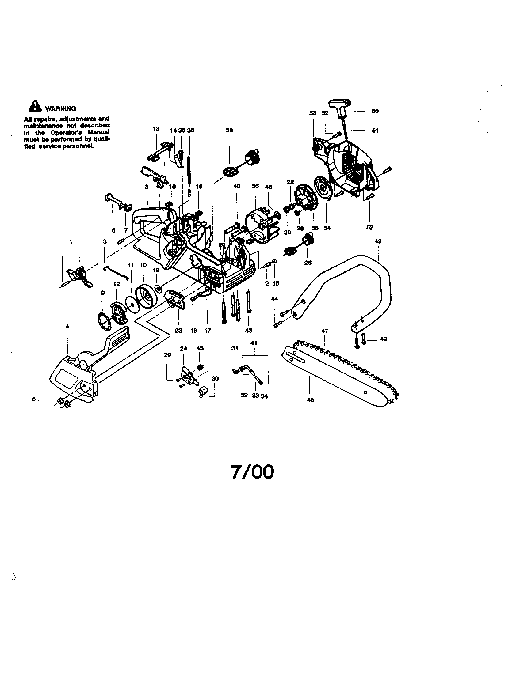 Craftsman 358350460 chassis/chain/handle diagram