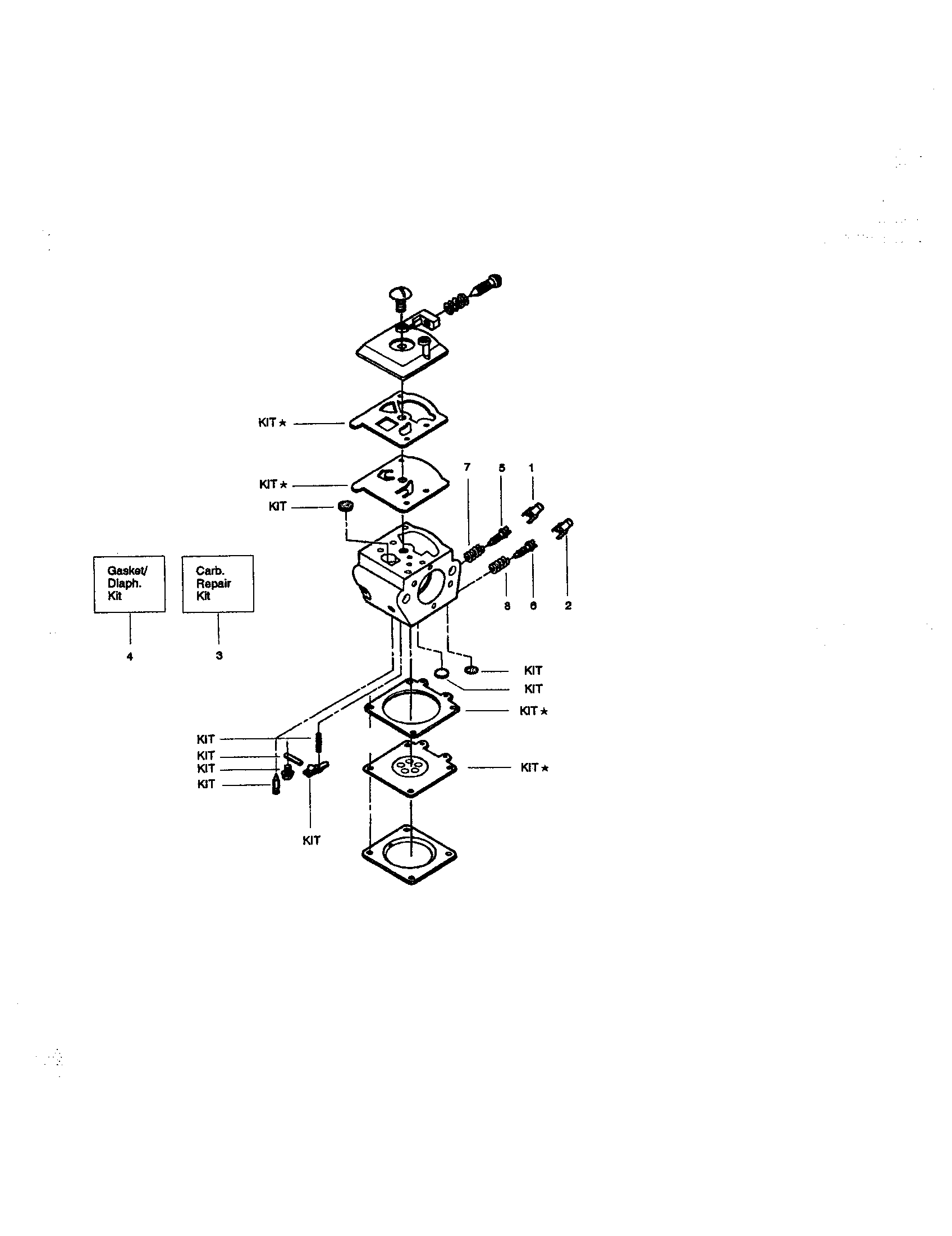 Craftsman 358350460 carburetor assembly kit #530069703 diagram