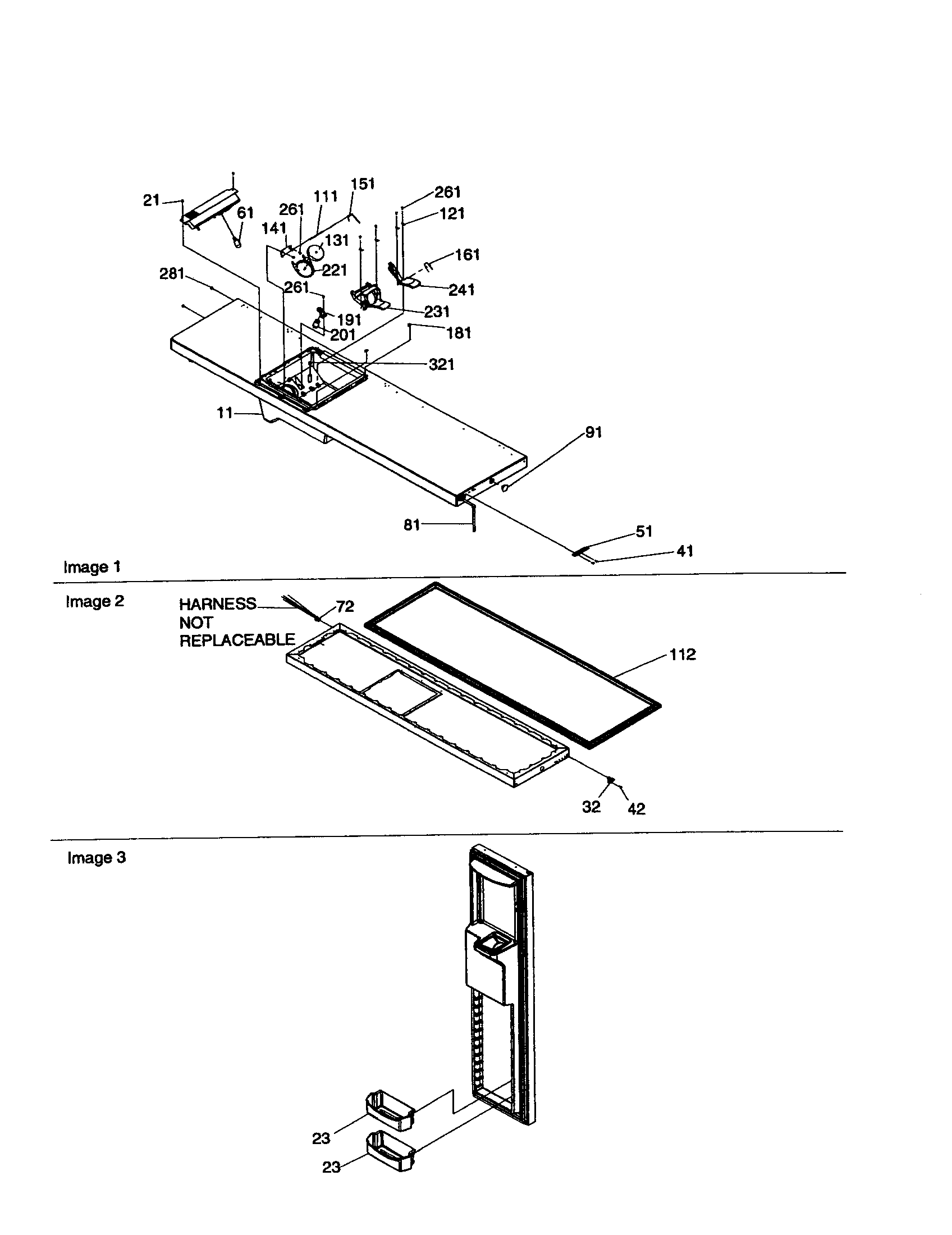 Kenmore 59658642891 freezer door diagram