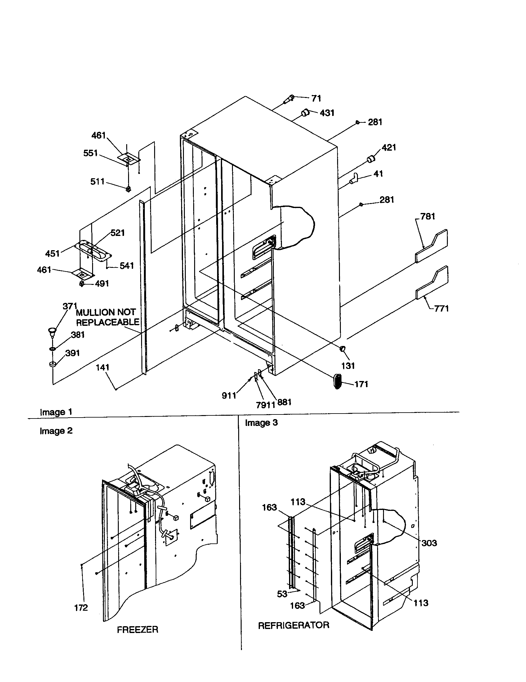 Kenmore 59658642891 cabinet diagram