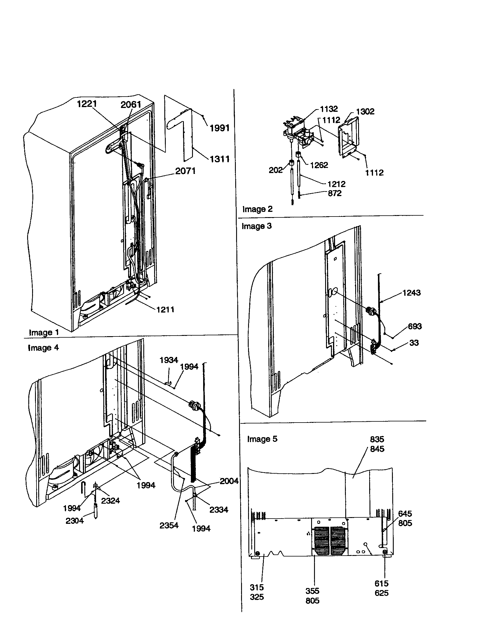 Kenmore 59658642891 cabinet back diagram