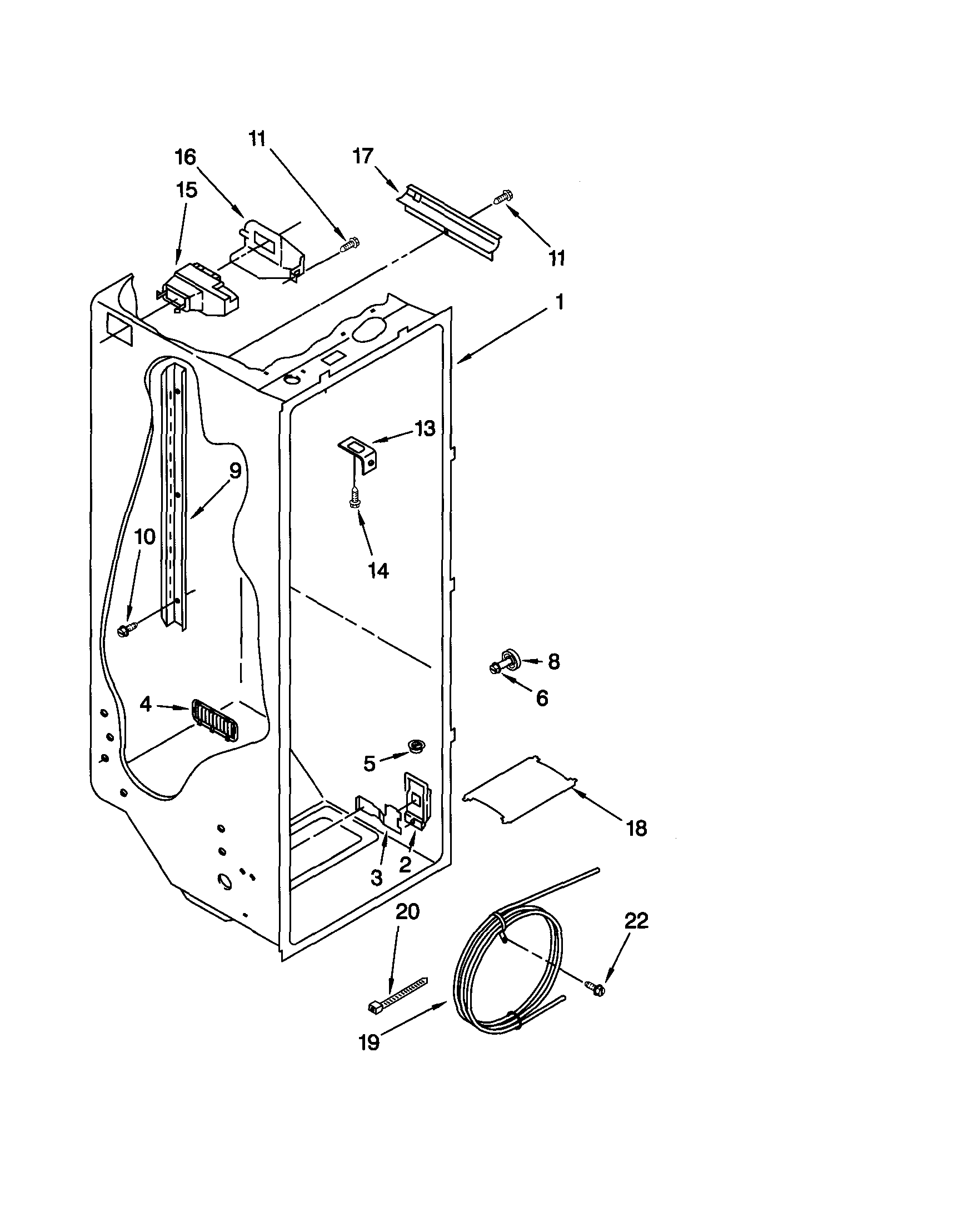 Kenmore 10659062992 refrigerator liner diagram