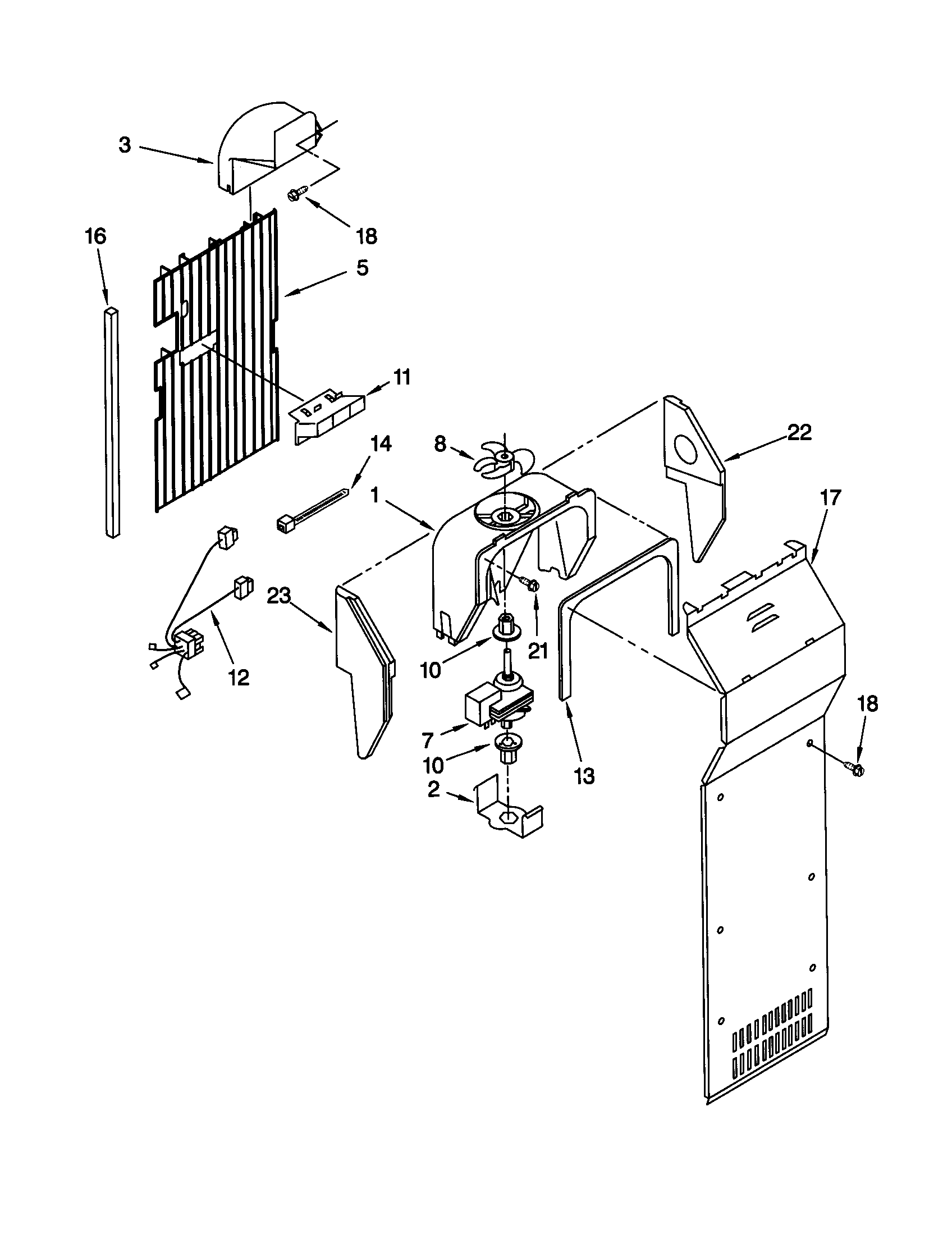 Whirlpool ED25GWXFW00 air flow diagram