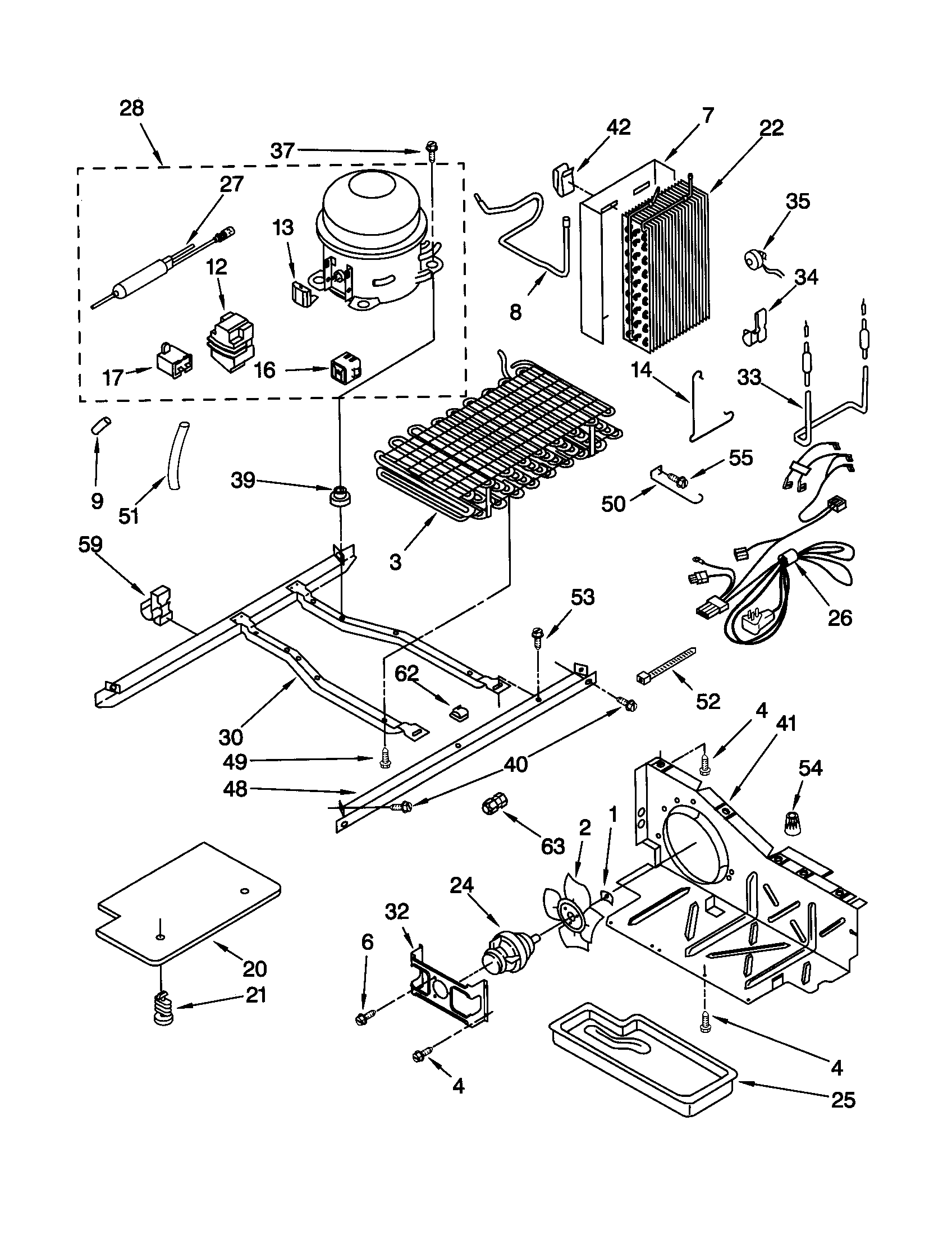 Whirlpool ED25GWXFW00 unit diagram
