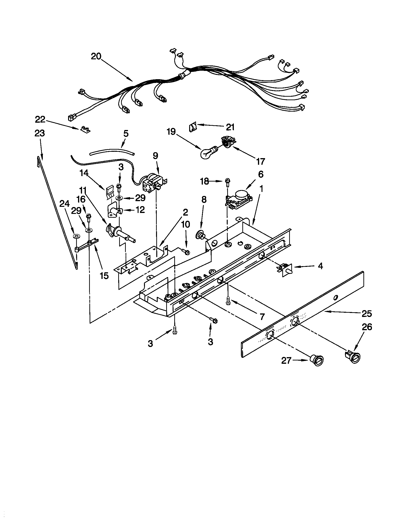 Whirlpool ED25GWXFW00 control diagram