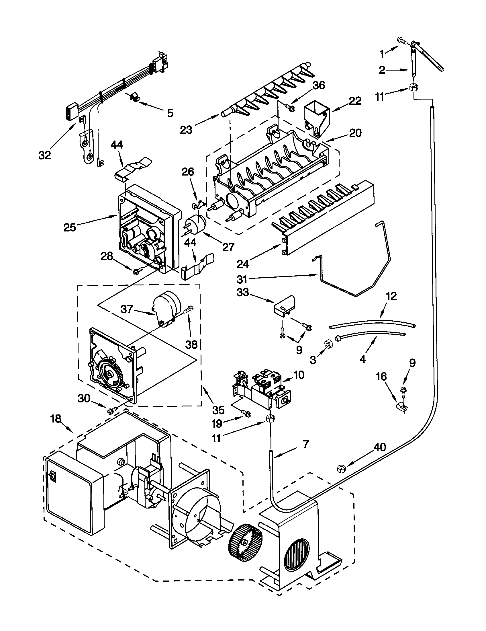 Kenmore 10650267992 icemaker diagram