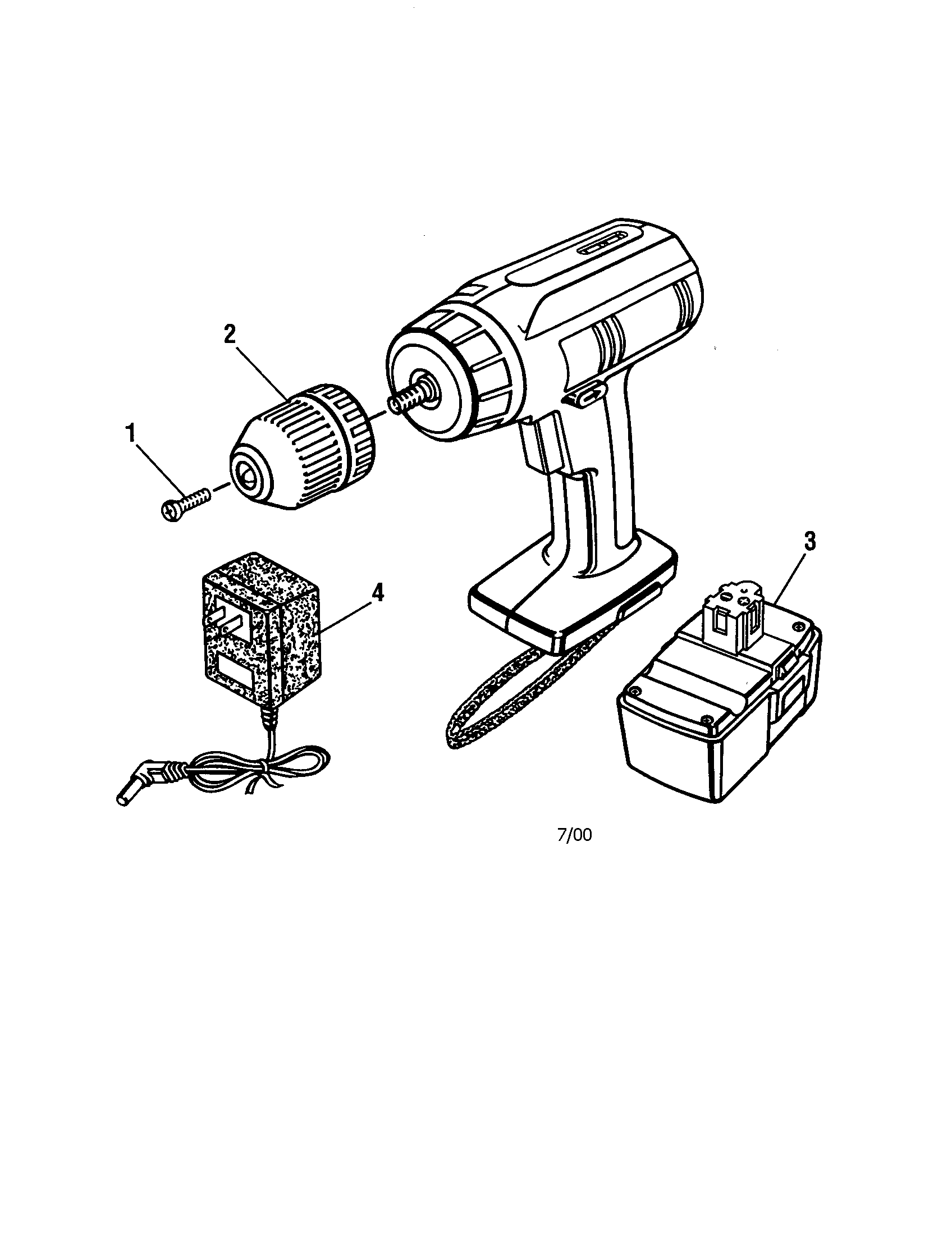 Craftsman 973111660 battery charger/pack diagram