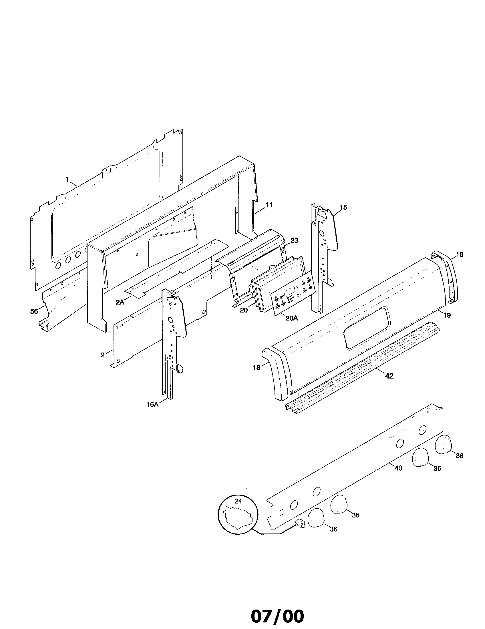 Tappan TGF365CHTC backguard diagram