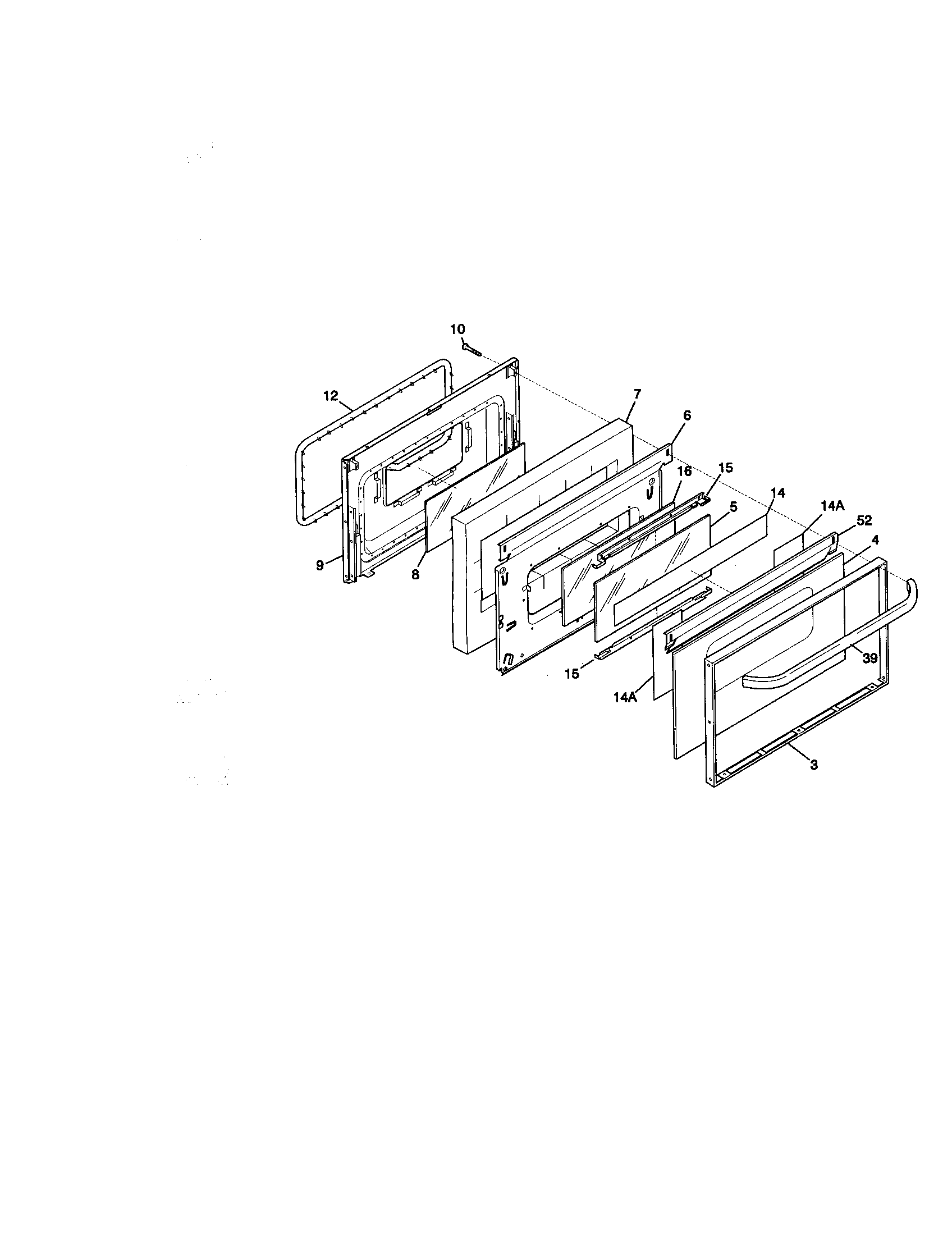 Kenmore 79095651001 door diagram
