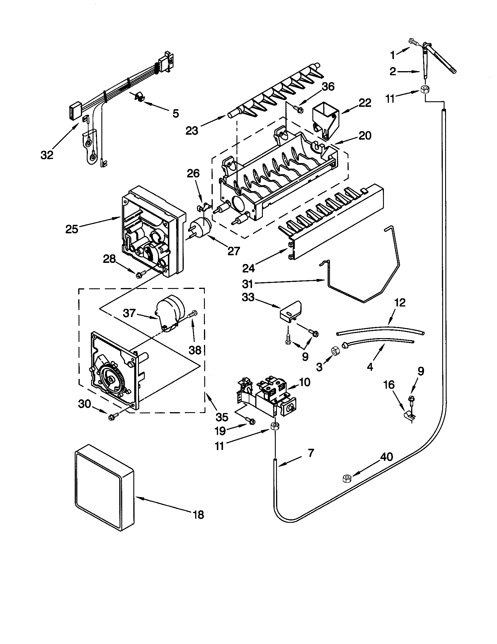 Kenmore 10650542000 icemaker diagram